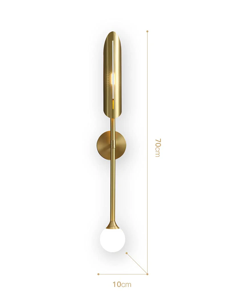 Long Frosted Glass metal Wall Light - Image 3