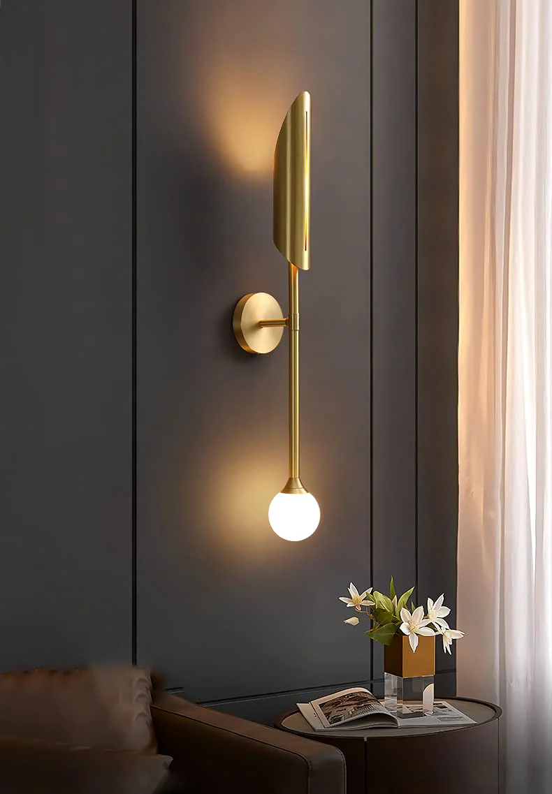 Long Frosted Glass metal Wall Light - Image 5