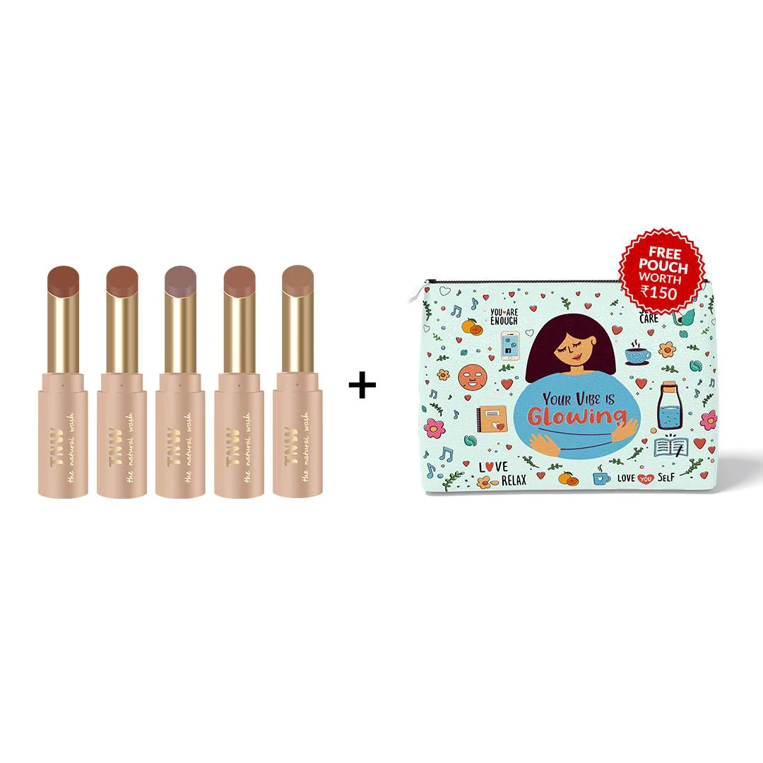 Longstay Powdery Mousse Semi-Matte Lipstick Combo | Set of 5 Full Size Lipsticks In Bold & Beautiful Shades - Image 5
