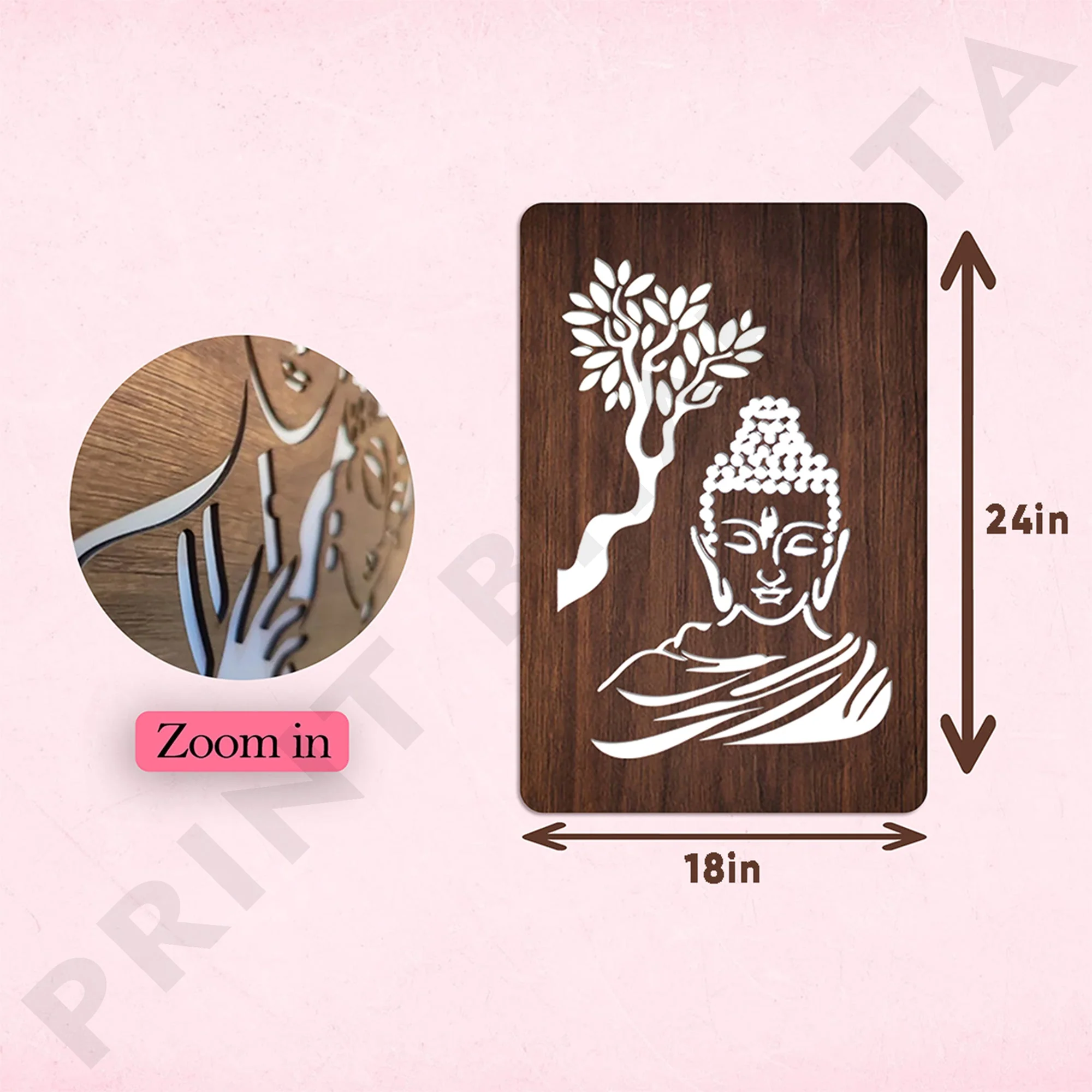 Lord Buddha MDf Aadi Yogi Frame - Image 7