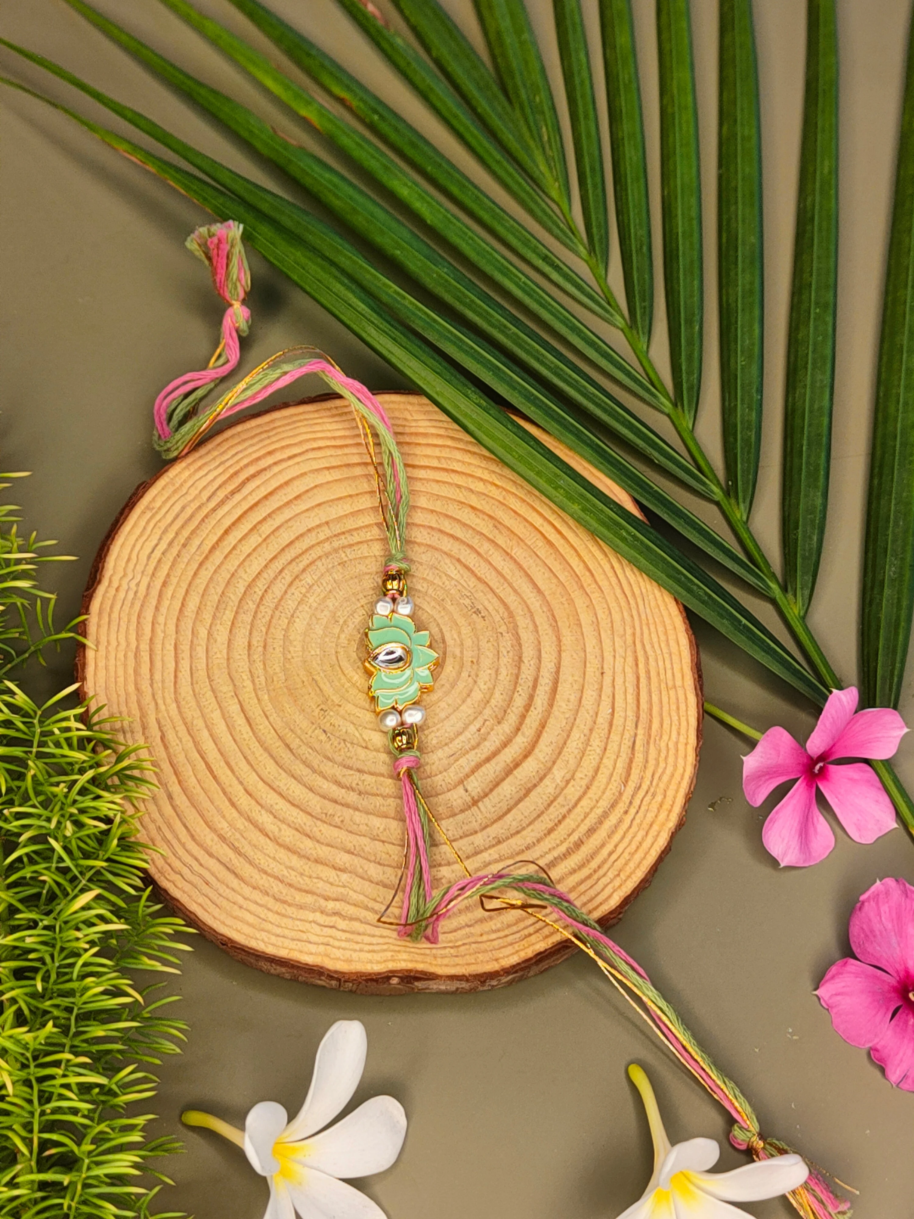 Lotus Meenakari Lumba set - Image 3