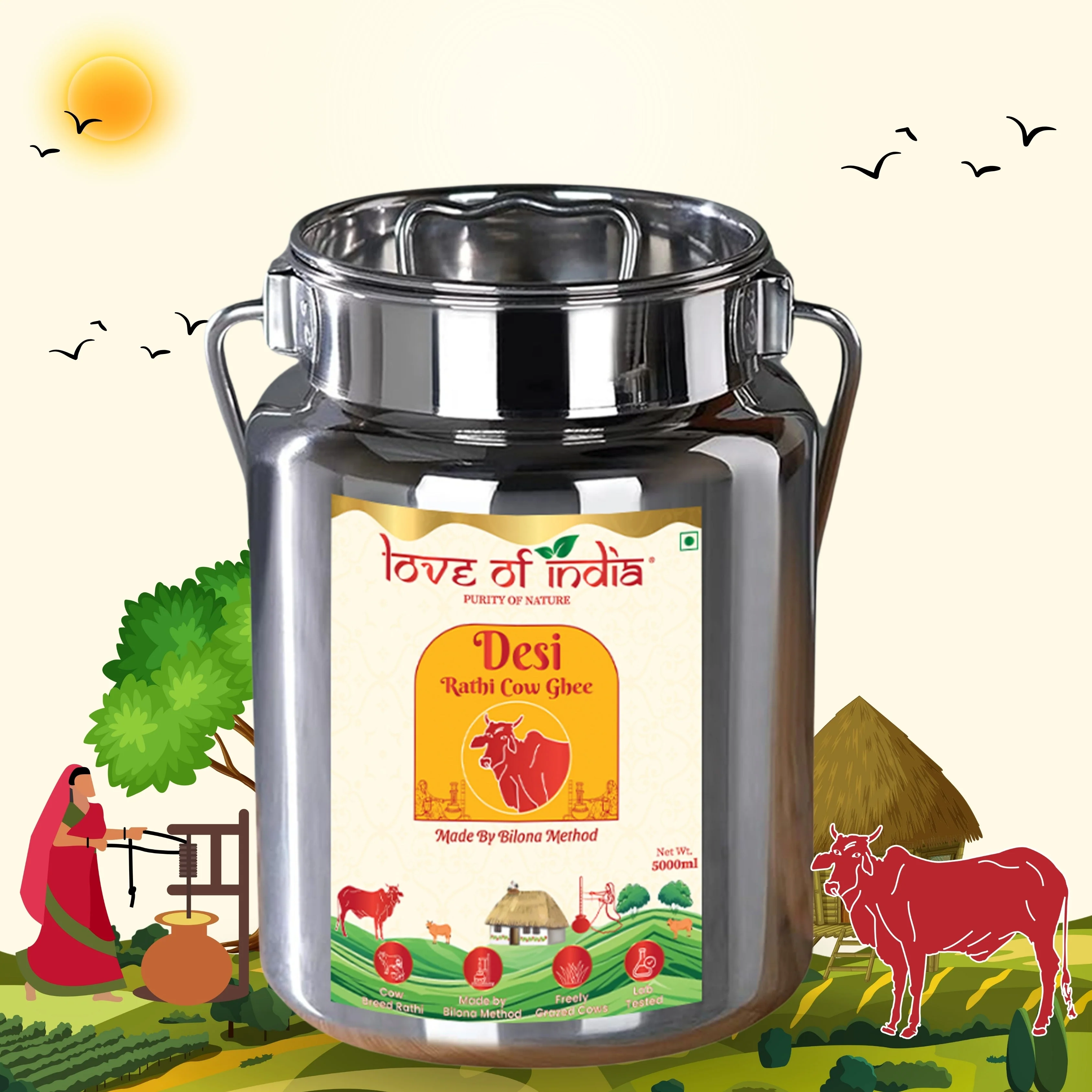 Love of India Desi Vedic Rathi Cow Ghee made by Bilona method - Image 84
