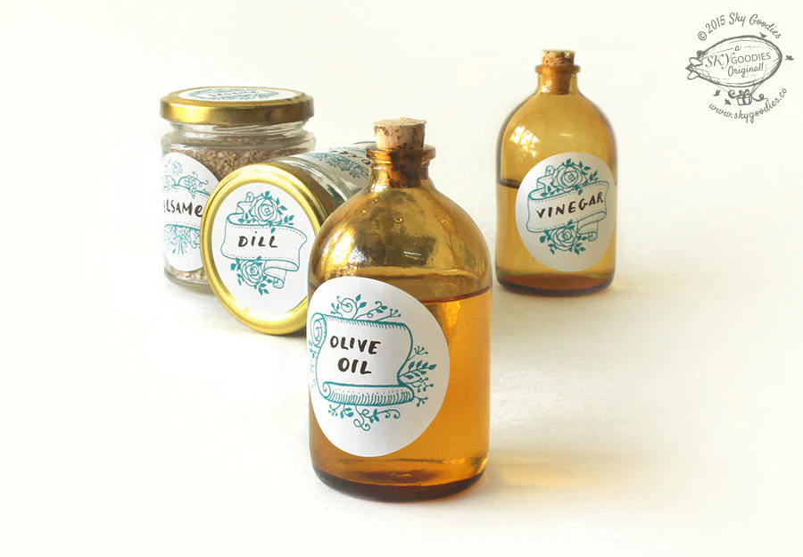 Lovely Labels: Small Round BLUE: Set of 24 - Image 3