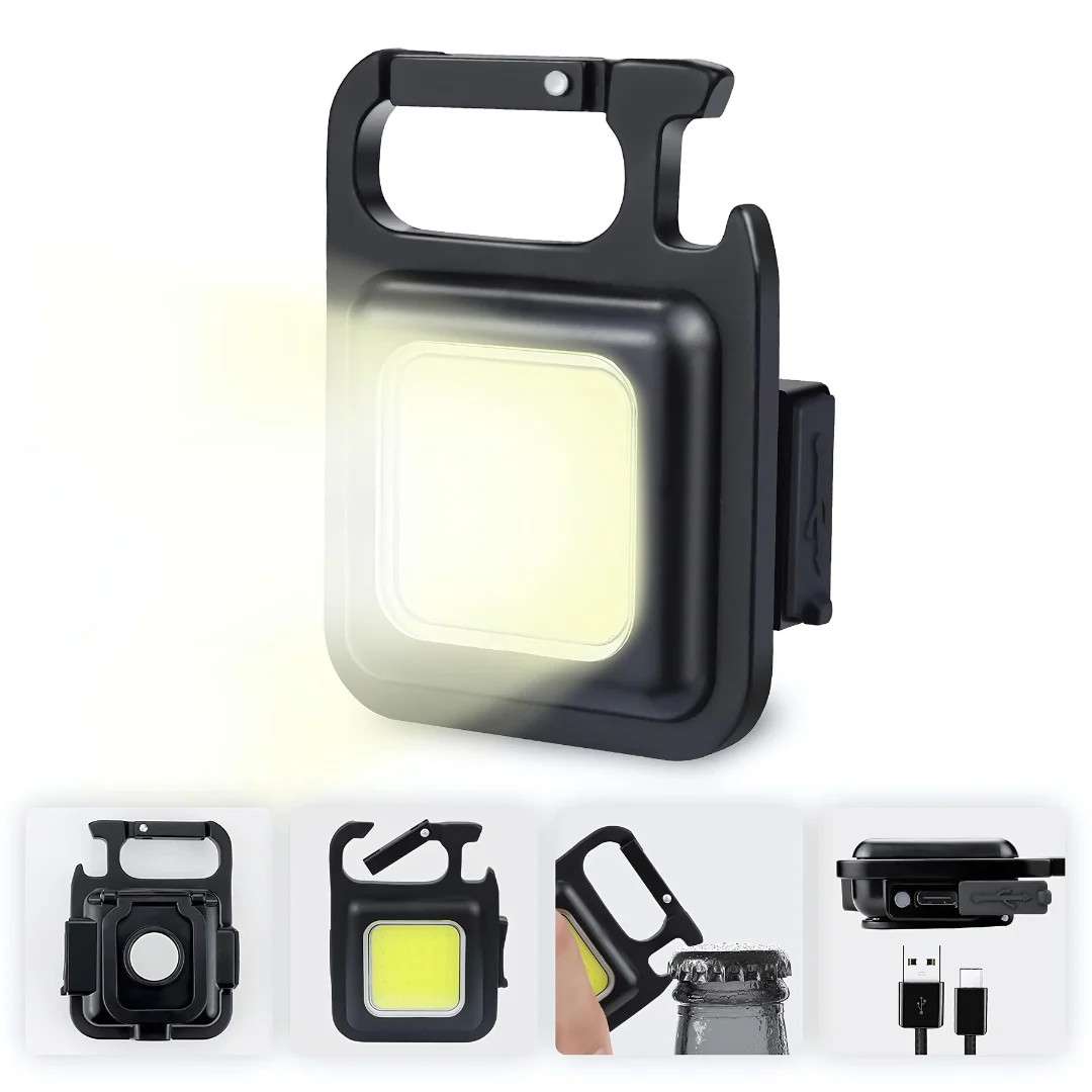 Lumi: Magnetic Keychain Mini LED Torch with Hook, Type-C port, Bottle Opener & Kickstand - Image 14