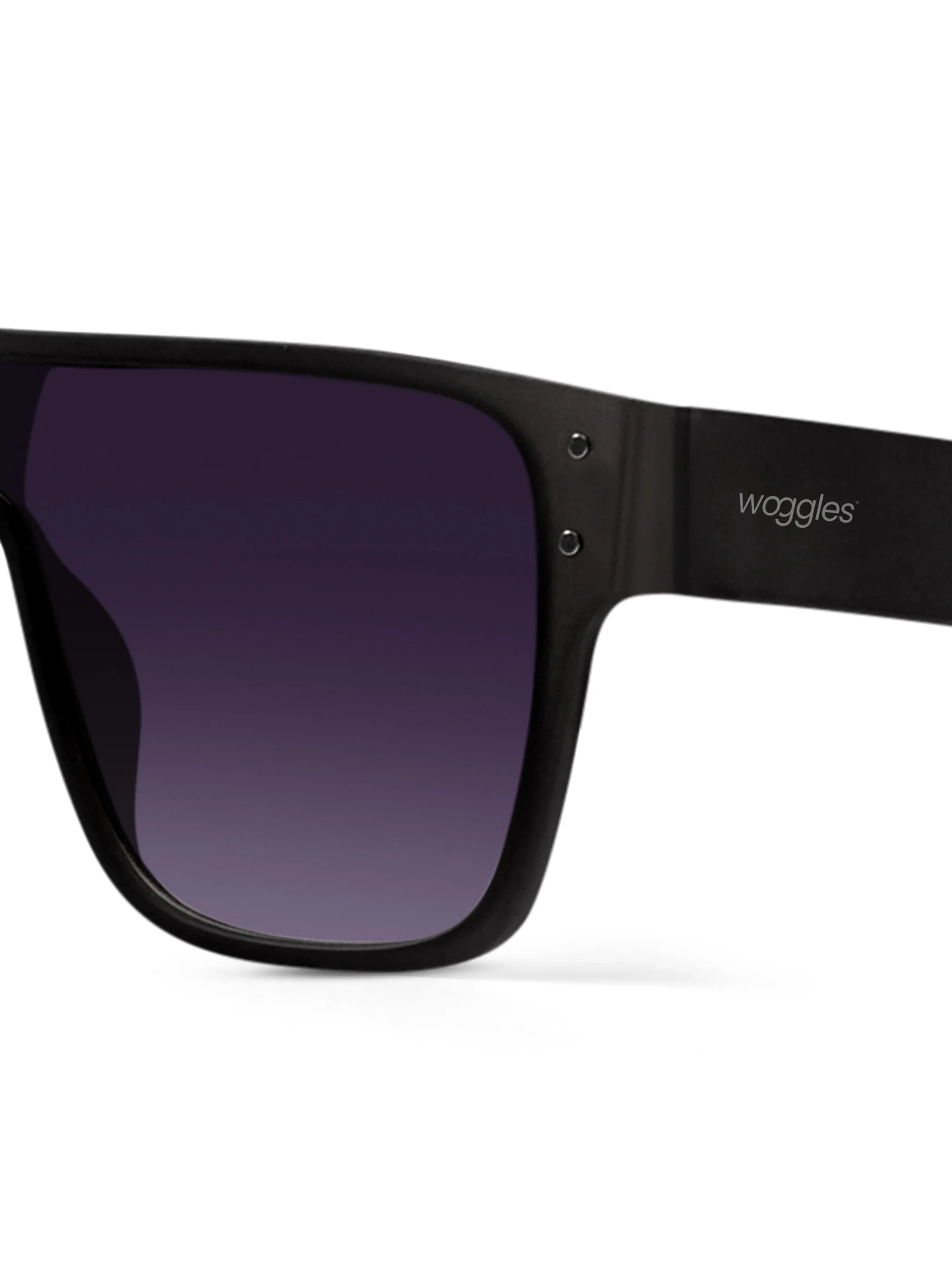 Luminary Black Oversize Sunglasses - Image 2