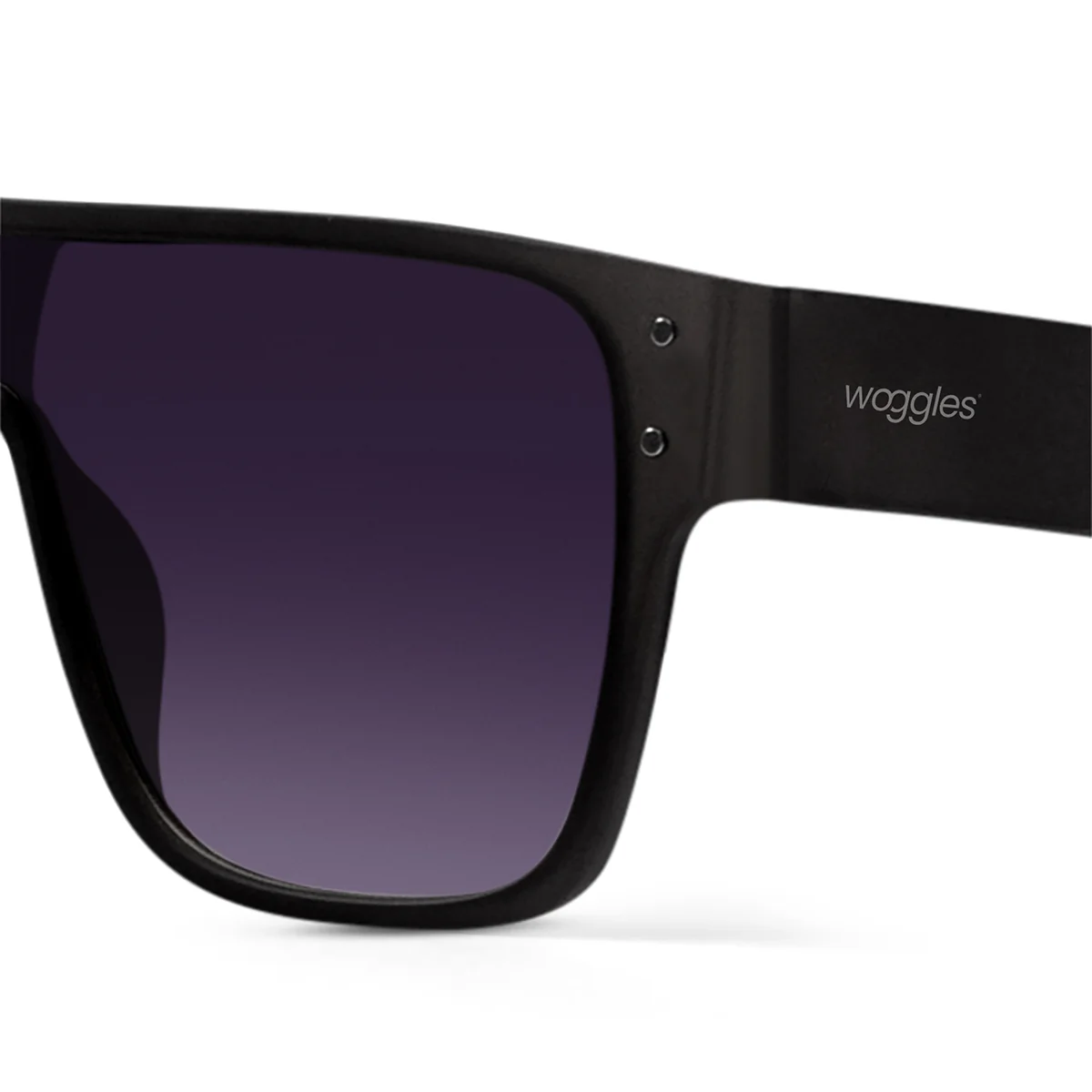 Luminary Black Oversize Sunglasses - Image 3