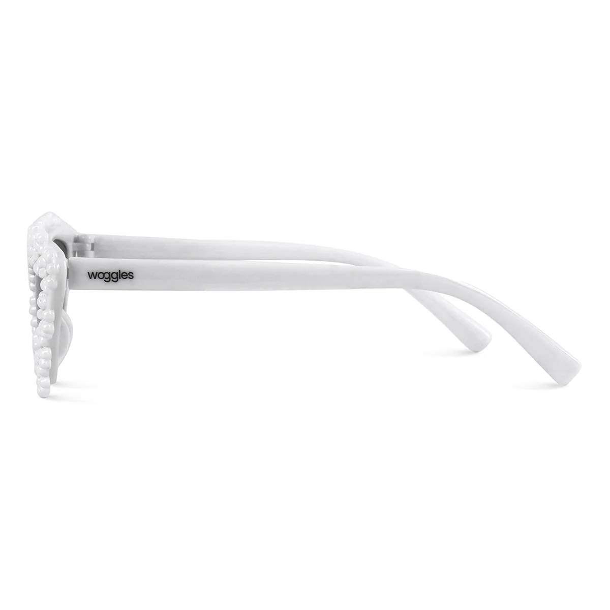 Lune White Polarized Cateye Kids Sunglasses - Image 6