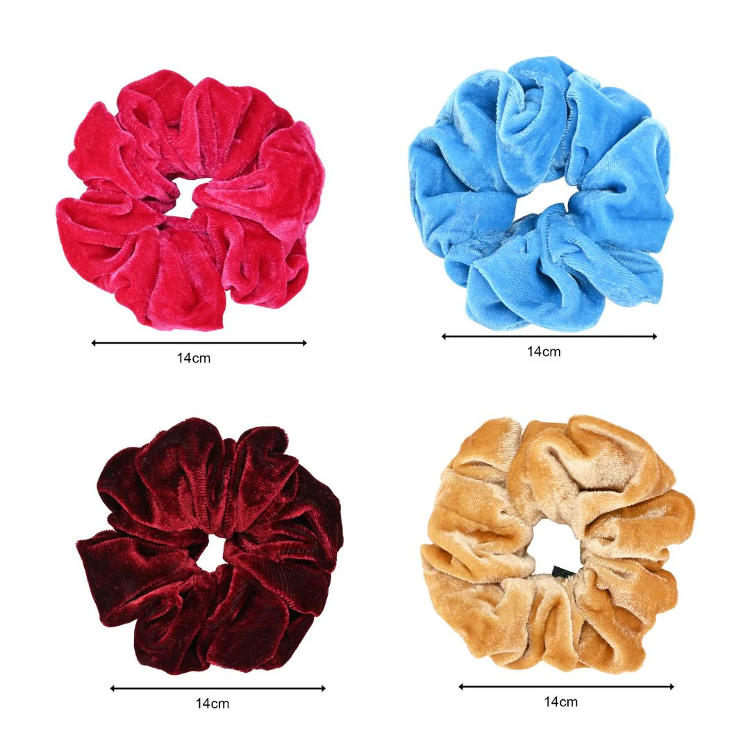 Lux Velvet Hair Scrunchies Pack for Elegant Hairstyles - Image 3