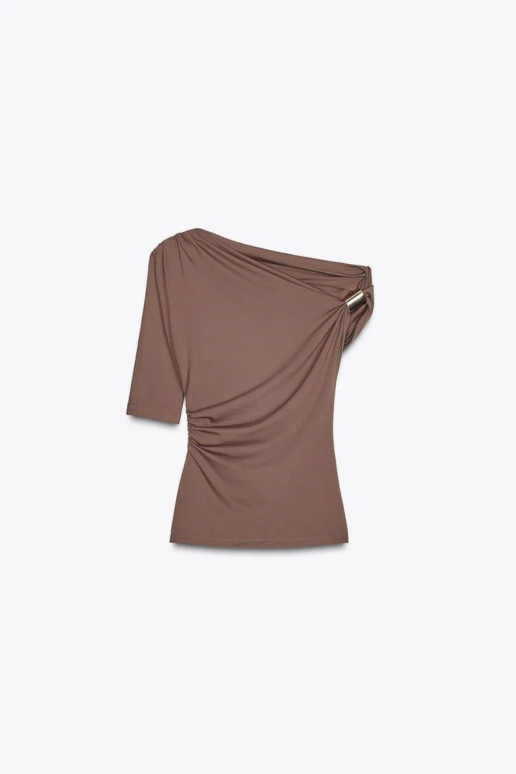 Luxe Asymmetric Buckle Bliss Top - Image 32
