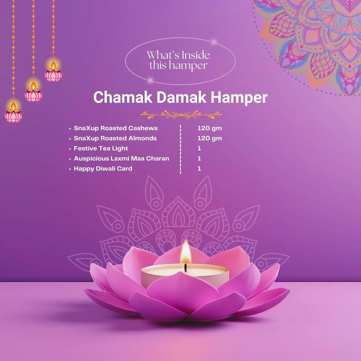Luxury Diwali Gift Box - Chamak Dhamak Hamper - Image 4