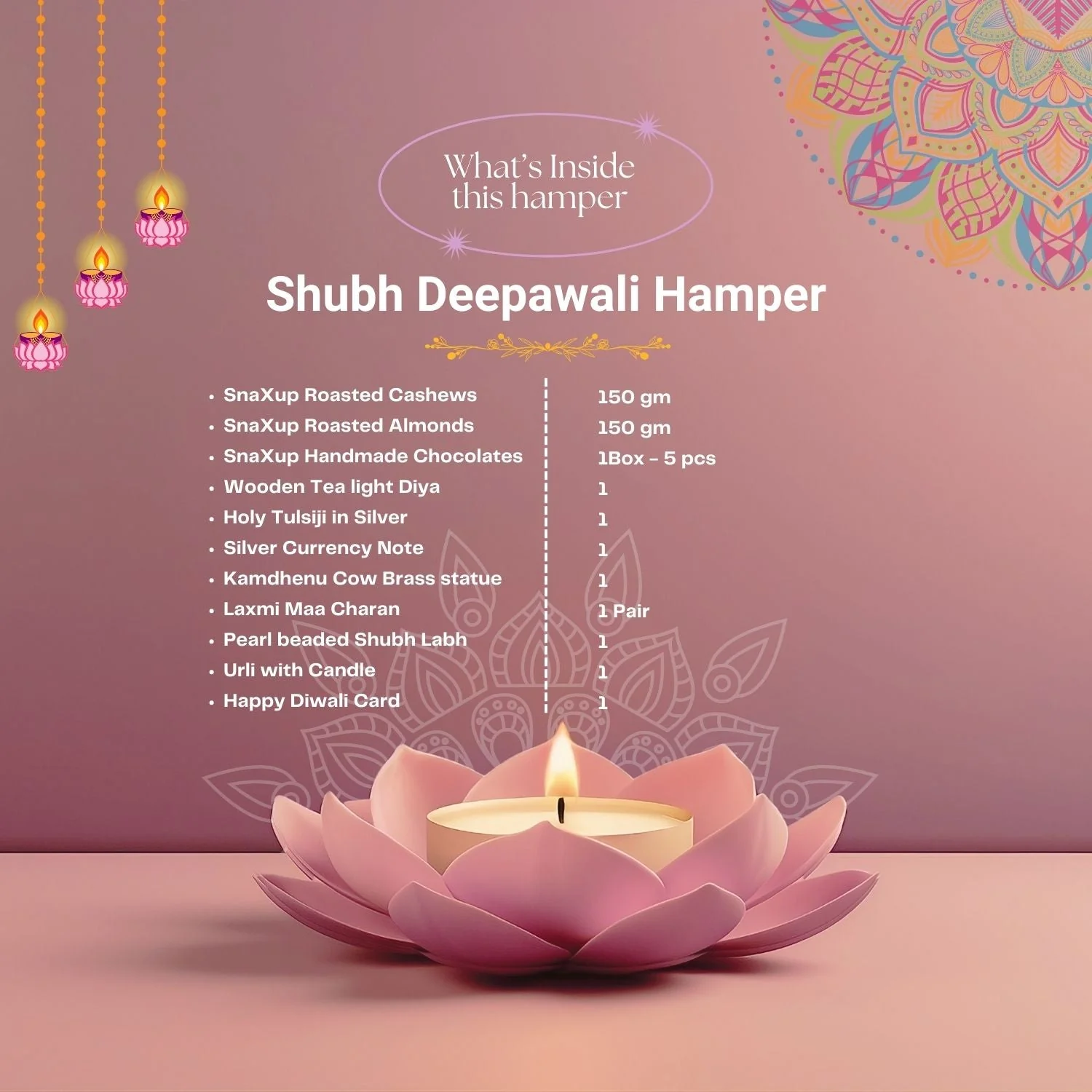 Luxury Diwali Gift Box - Shubh Dipawali Hampers - Image 5