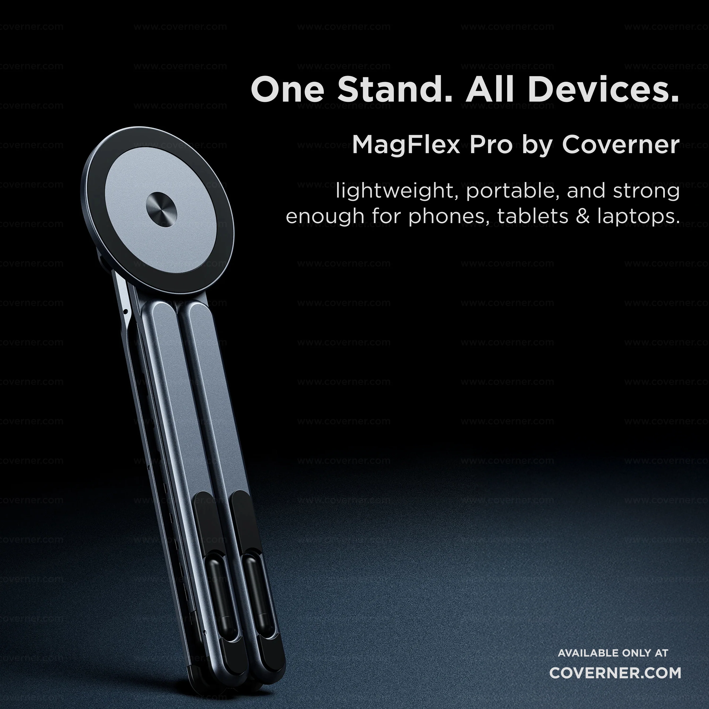 MagFlex Pro – Lightweight Strong MagSafe Adjustable Alloy Stand for Phone, Tablet & Laptop by Coverner India - Image 2