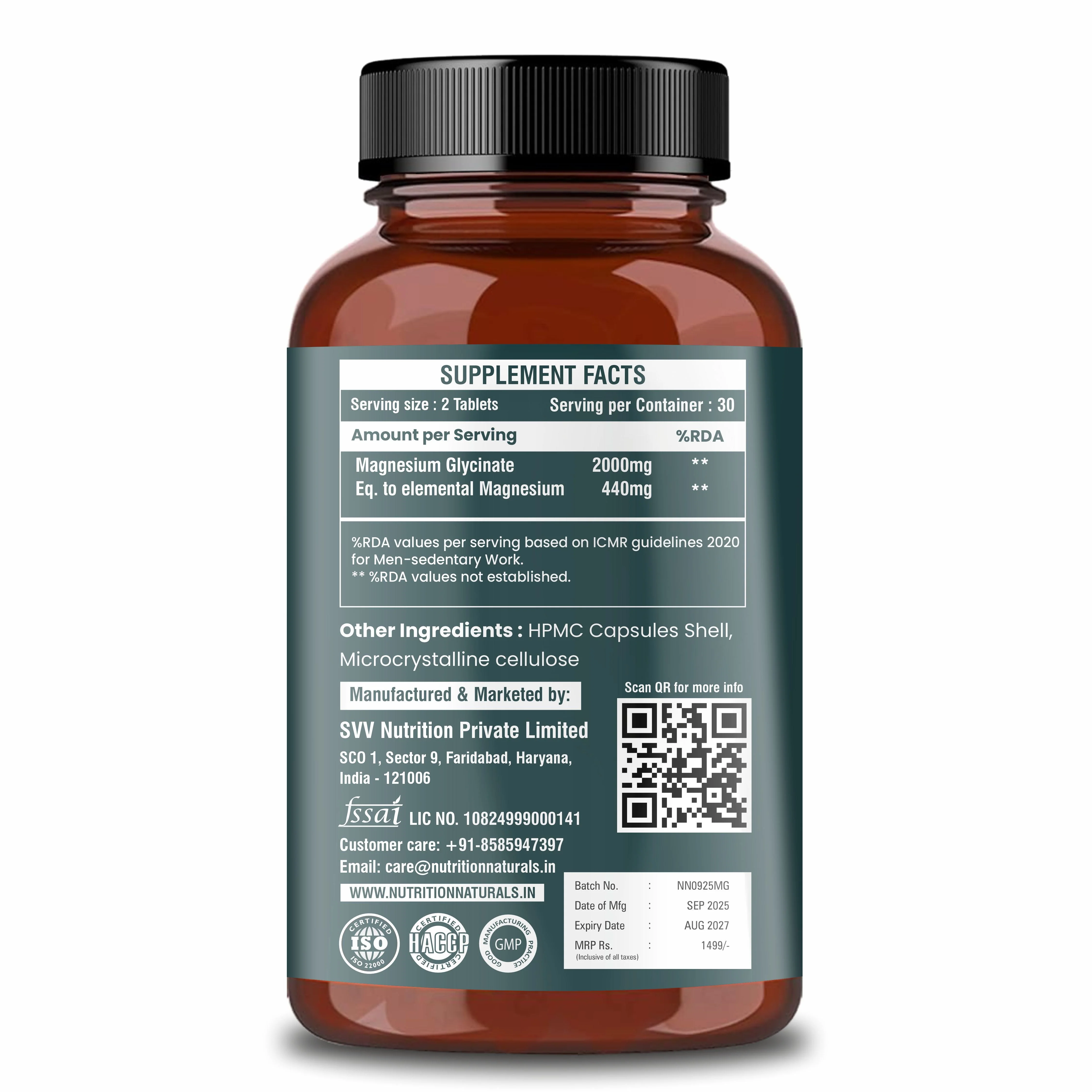 Magnesium Glycinate 2000mg (60 capsules) - Image 10