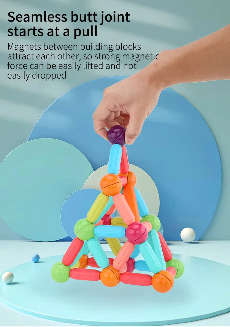 Magnetic Building Blocks Puzzle Set Educational Magnetic Balls Construction Sets For Children pack of 1 - Image 2