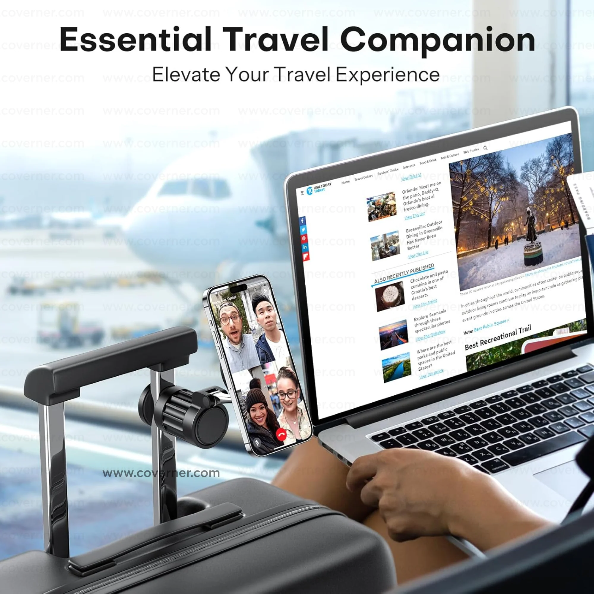 MagOrbit 360 – MagSafe Magnetic Phone Stand for Desk & Travel by Coverner India - Image 3