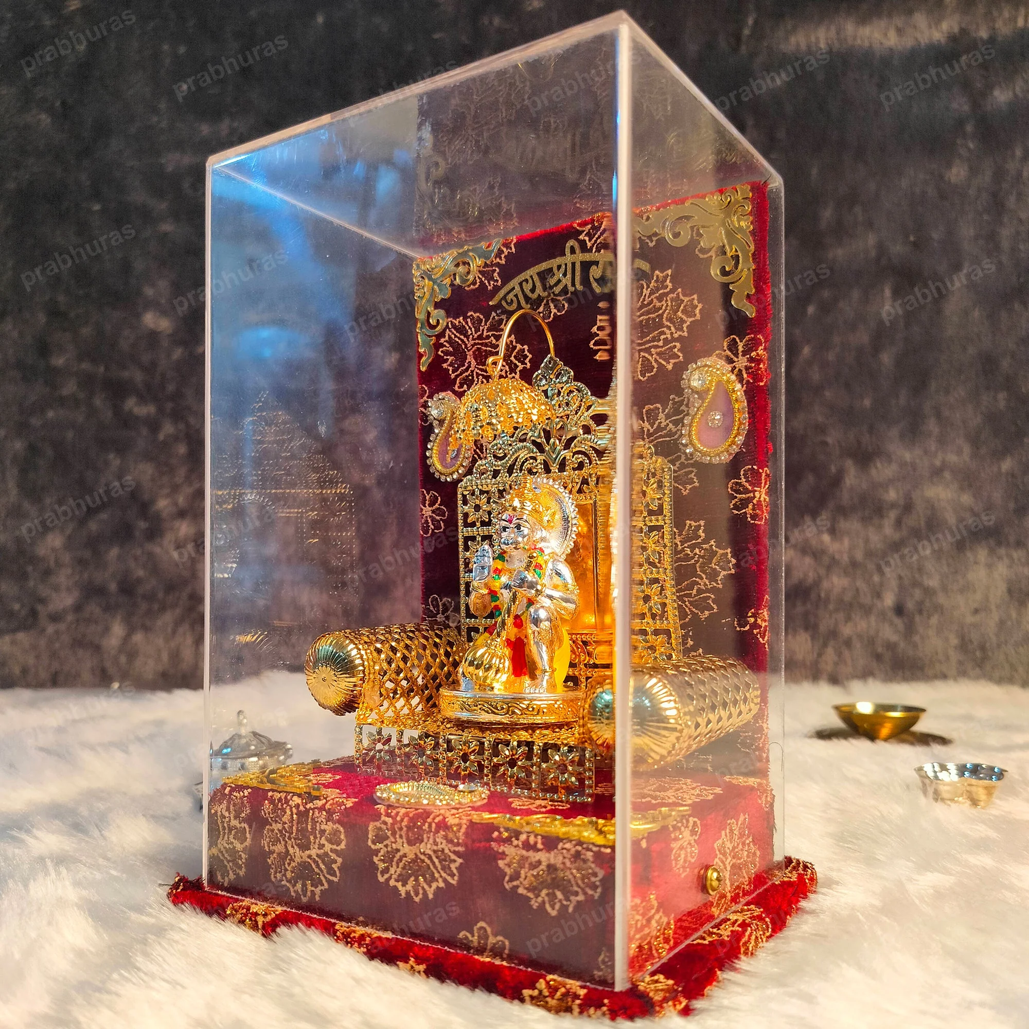 Mahabali Hanuman ji With Gold And Silver Coated - Image 3