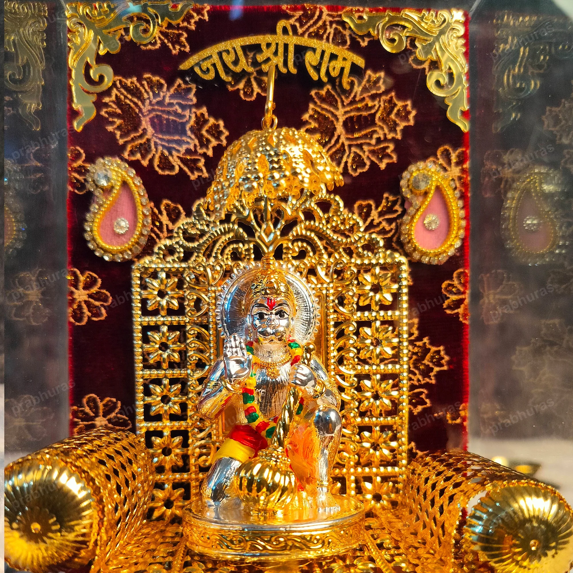 Mahabali Hanuman ji With Gold And Silver Coated - Image 4