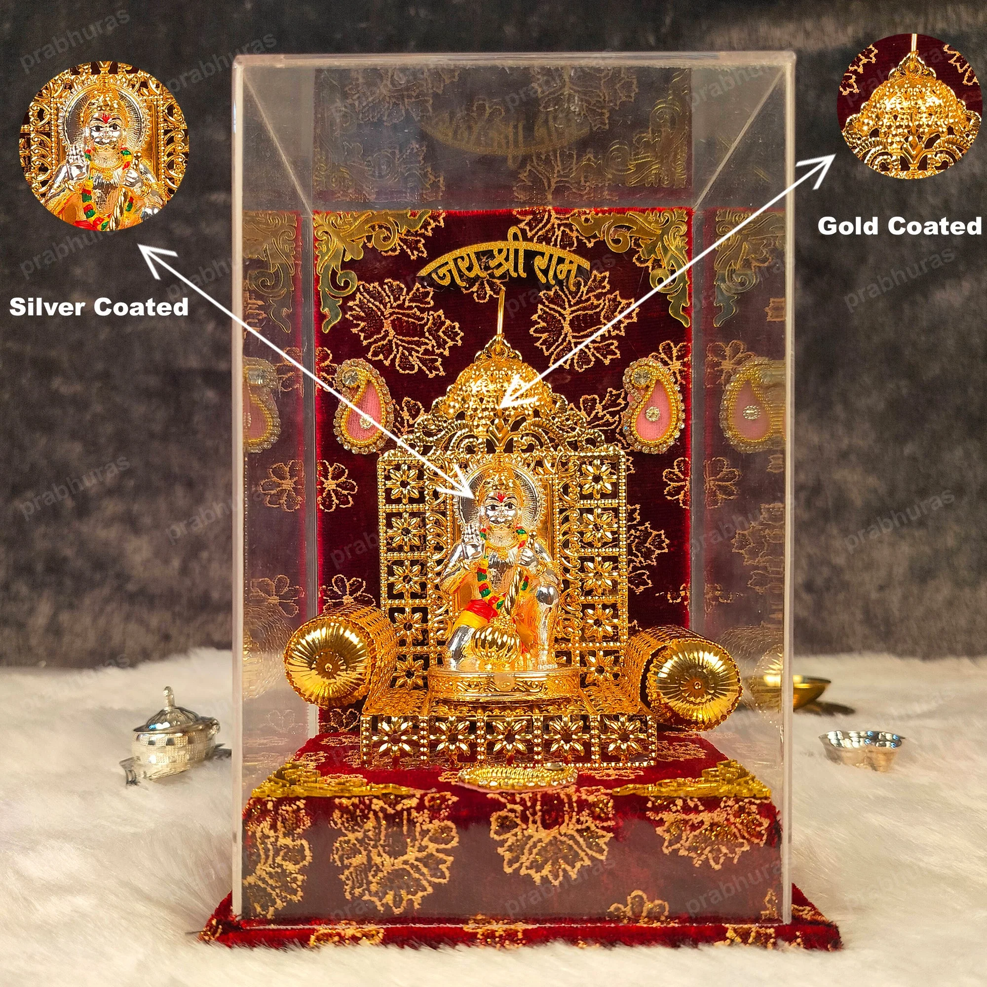 Mahabali Hanuman ji With Gold And Silver Coated - Image 6