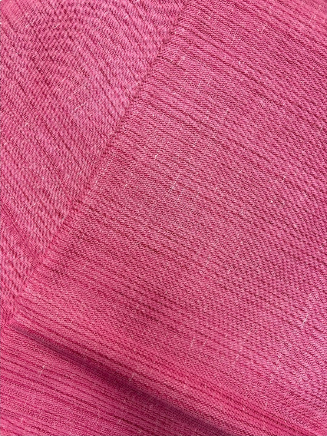 Maharaja Unstitched Poly Viscose Striped Shirt/Kurta Fabric Piece in Dark Pink - Image 3