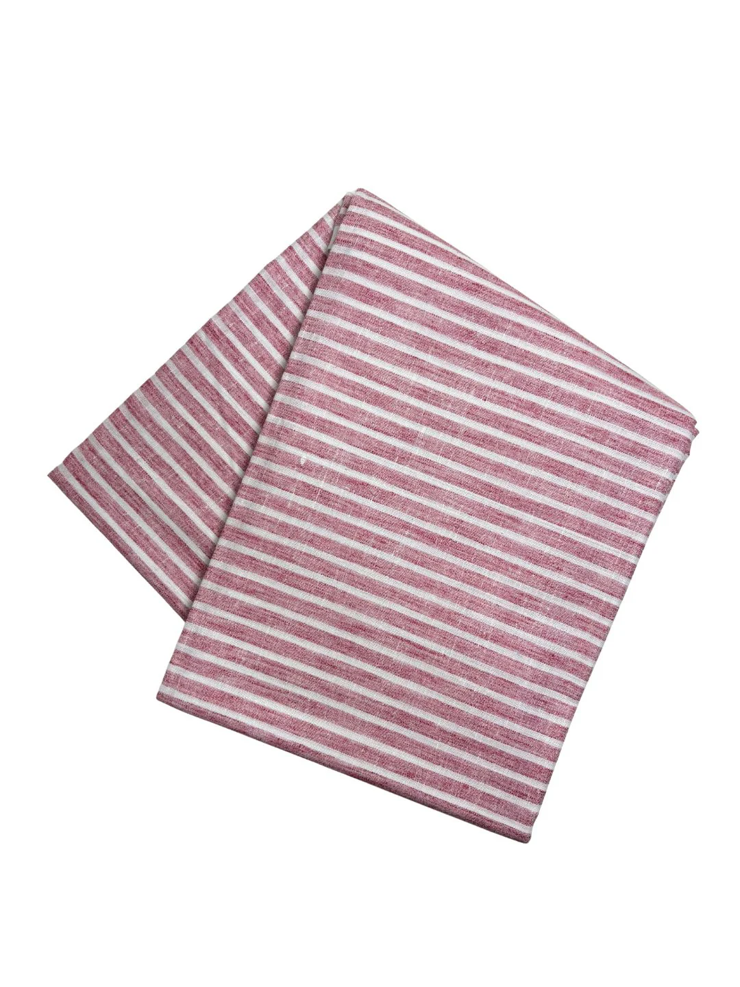 Maharaja Unstitched Poly Viscose Striped Shirt/Kurta Fabric Piece in Red - Image 2