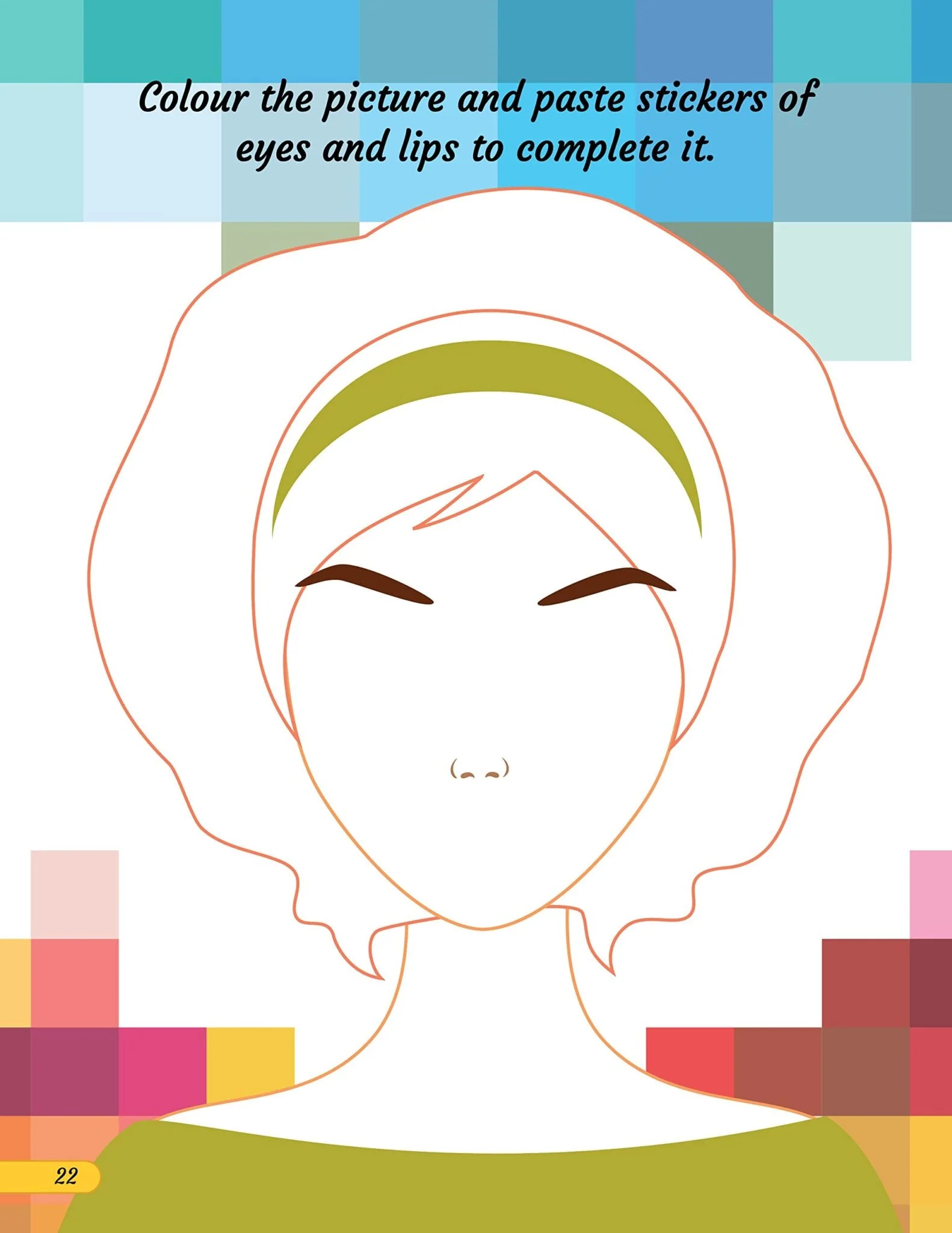 Make A Pretty Face with 160+ Stickers- Colouring and Sticker Activity Book for Kids Age 3 -6 years - Image 6