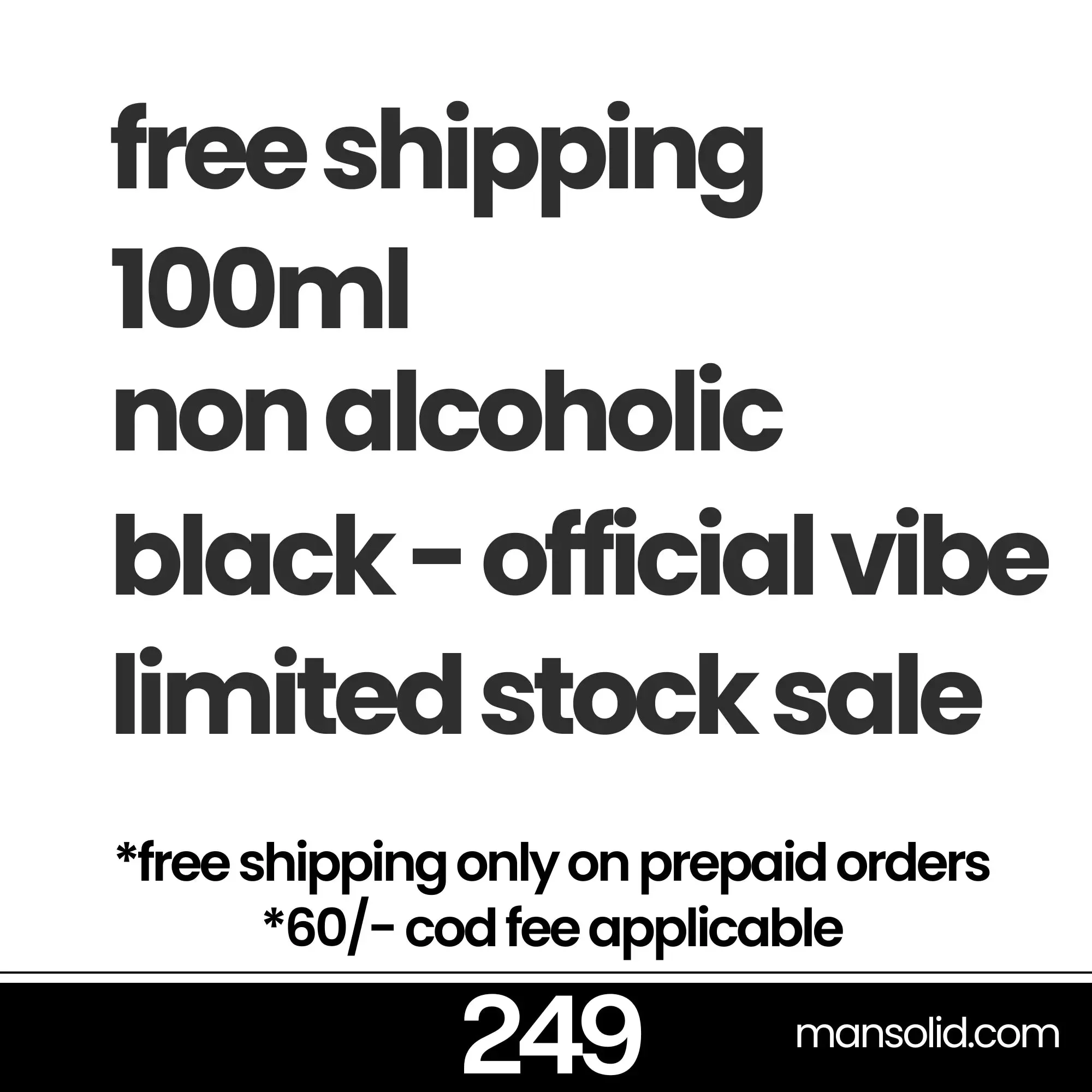 Man-Solid Black Official | 100 ML | An Aquatic and Fresh Citrus Blend | Non Alcoholic - Image 3
