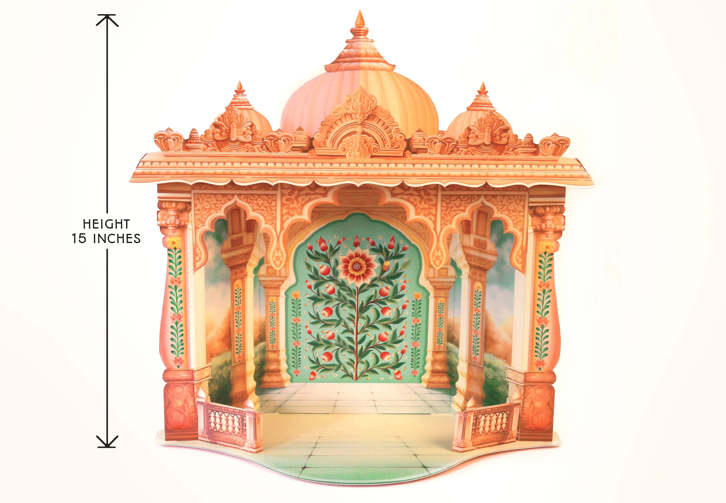 Mandir DIY Paper Craft Kit - Home Temple Decor Makhar