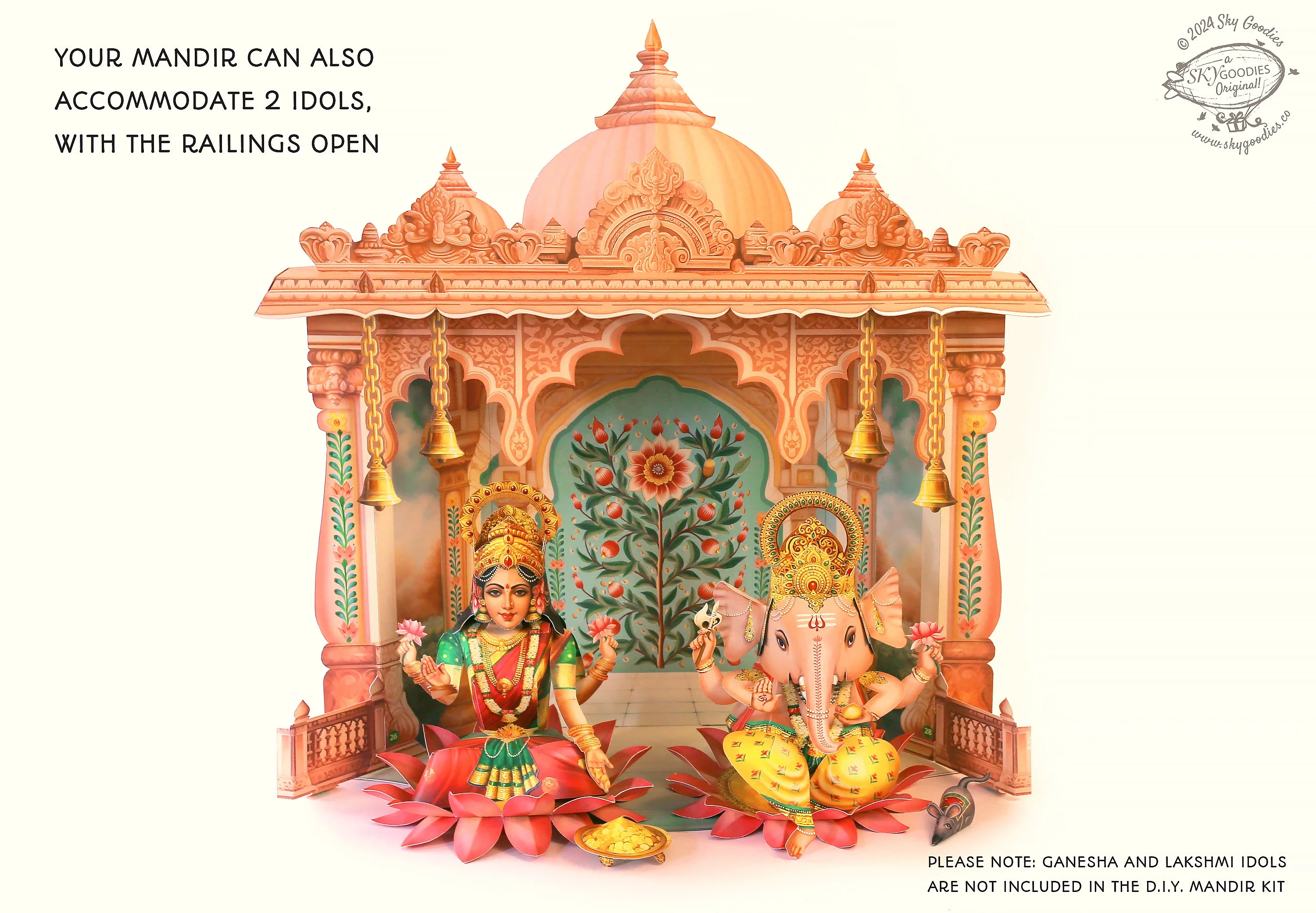 Mandir DIY Paper Craft Kit - Home Temple Decor Makhar - Image 9