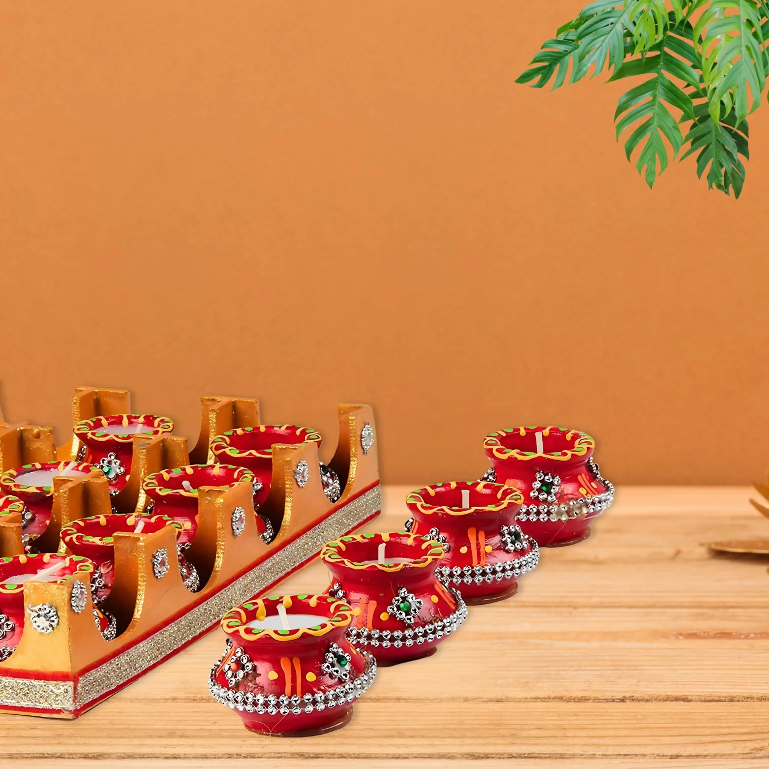 Mangal Kalash Tray Candles - Image 6
