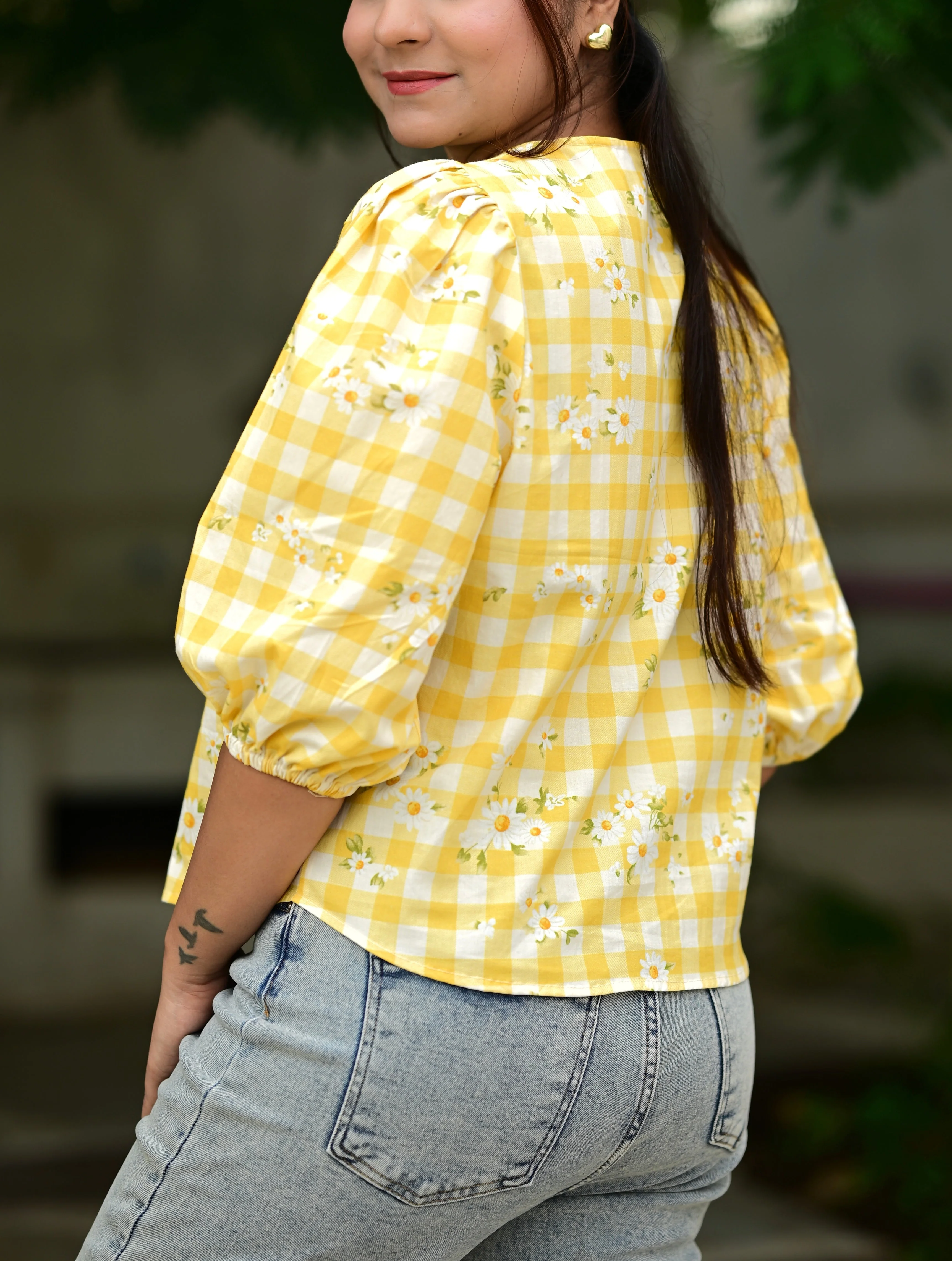 Mango Ghingham Top - Image 2