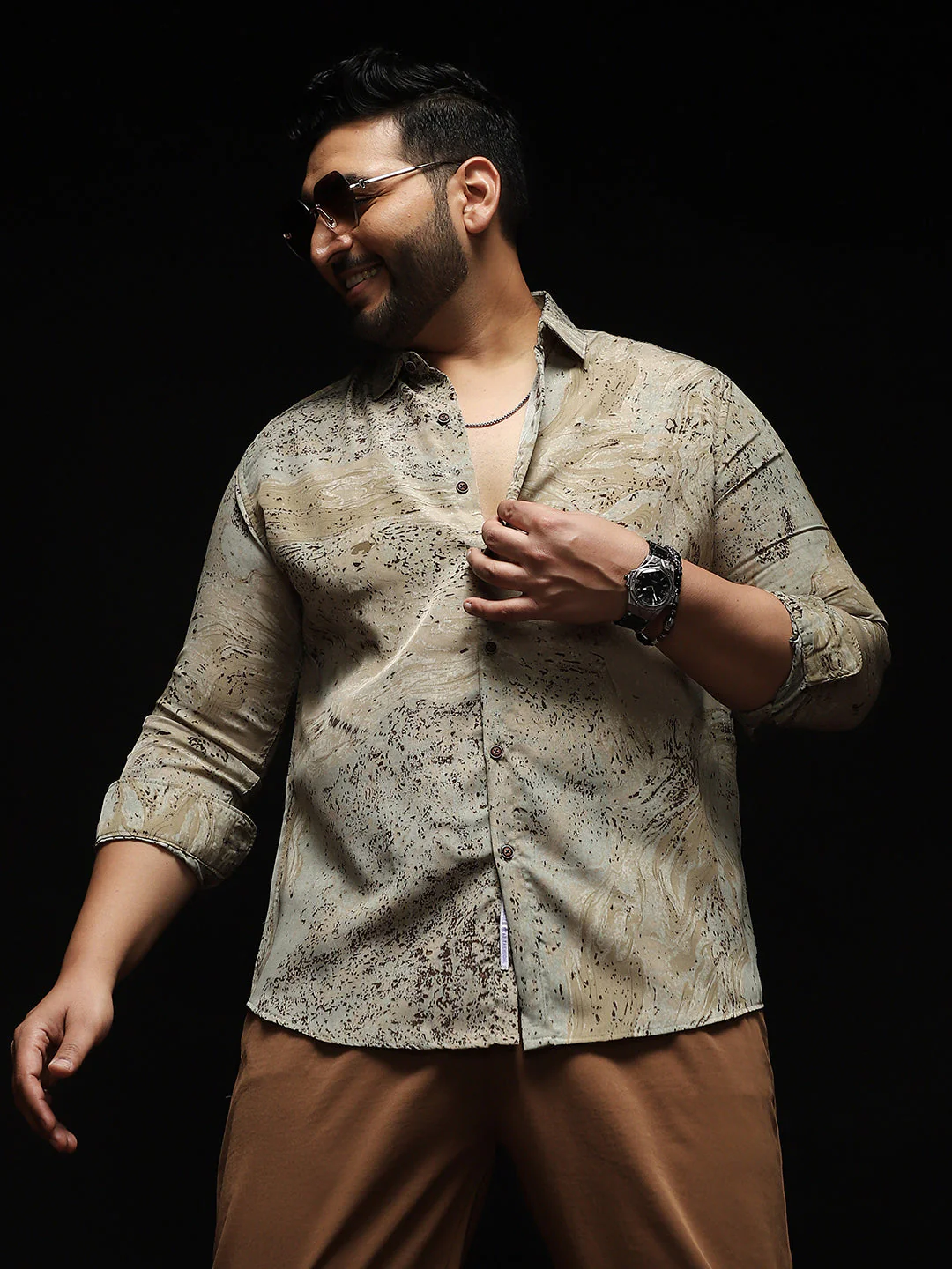 Marble-Specks Imprint Shirt - Image 41
