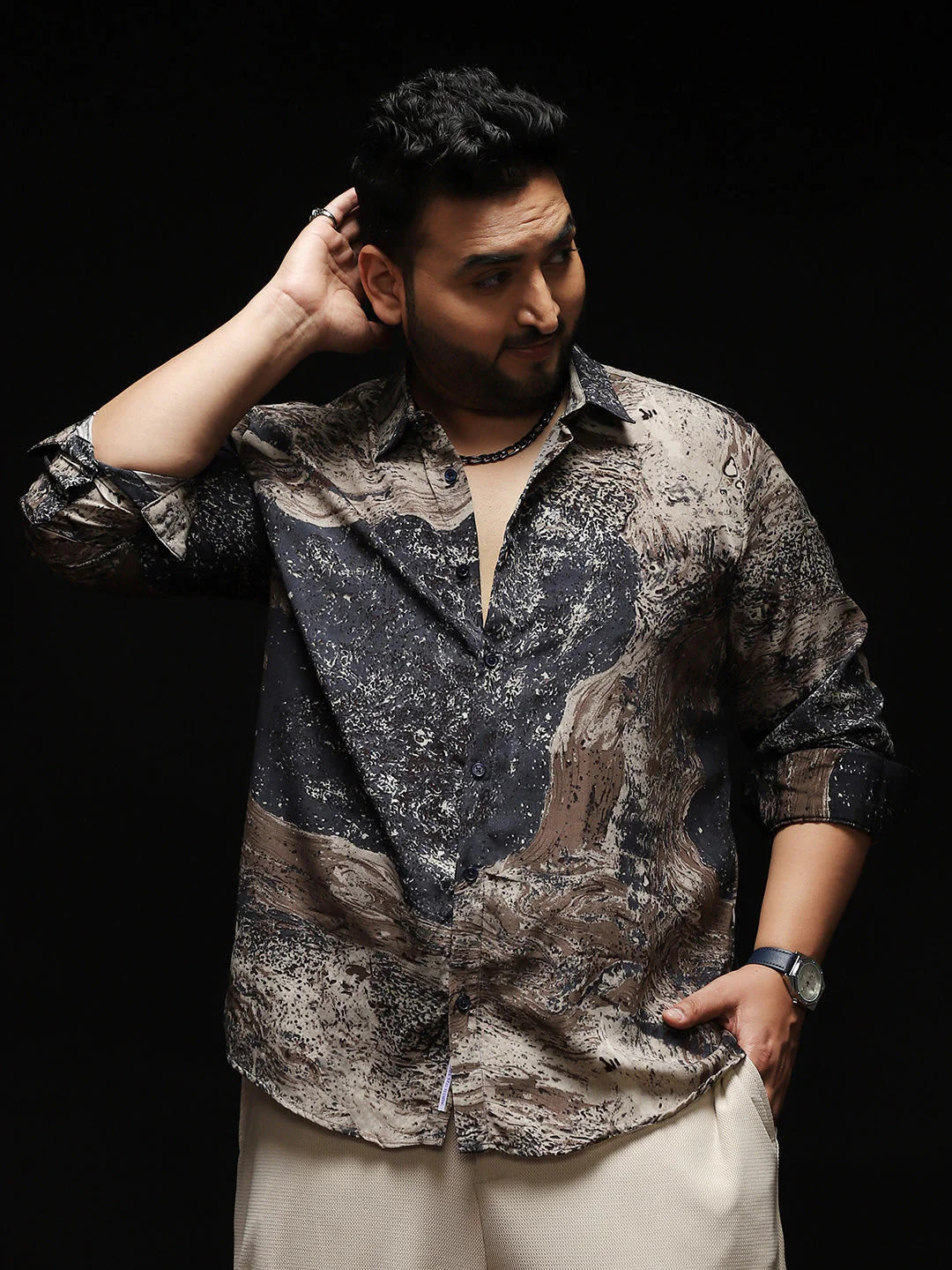Marble-Specks Imprint Shirt - Image 2