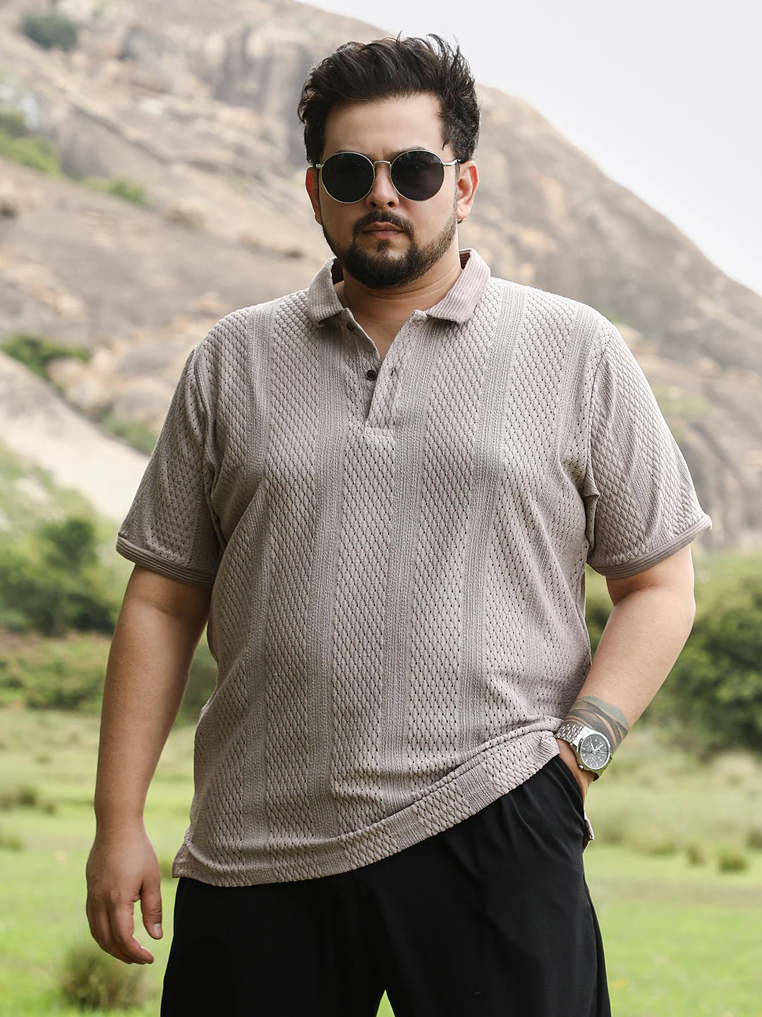Marquise-Panel Jacquard Polo T-Shirt - Image 28