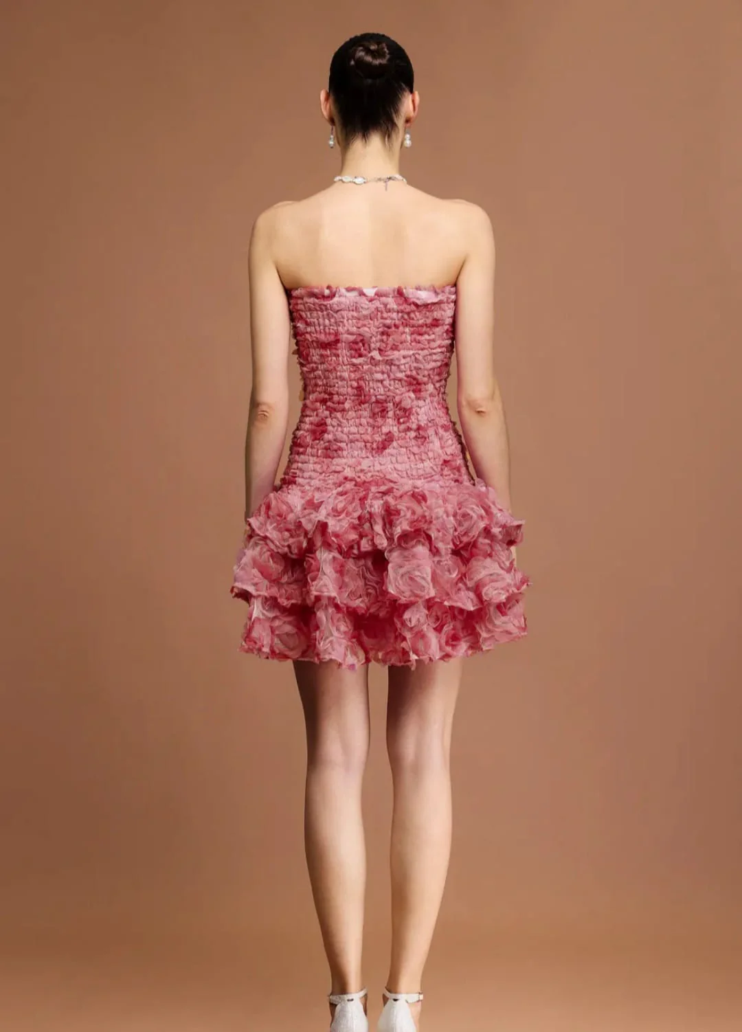 Marylene Floral 3D Folds Mini Dress - Image 10