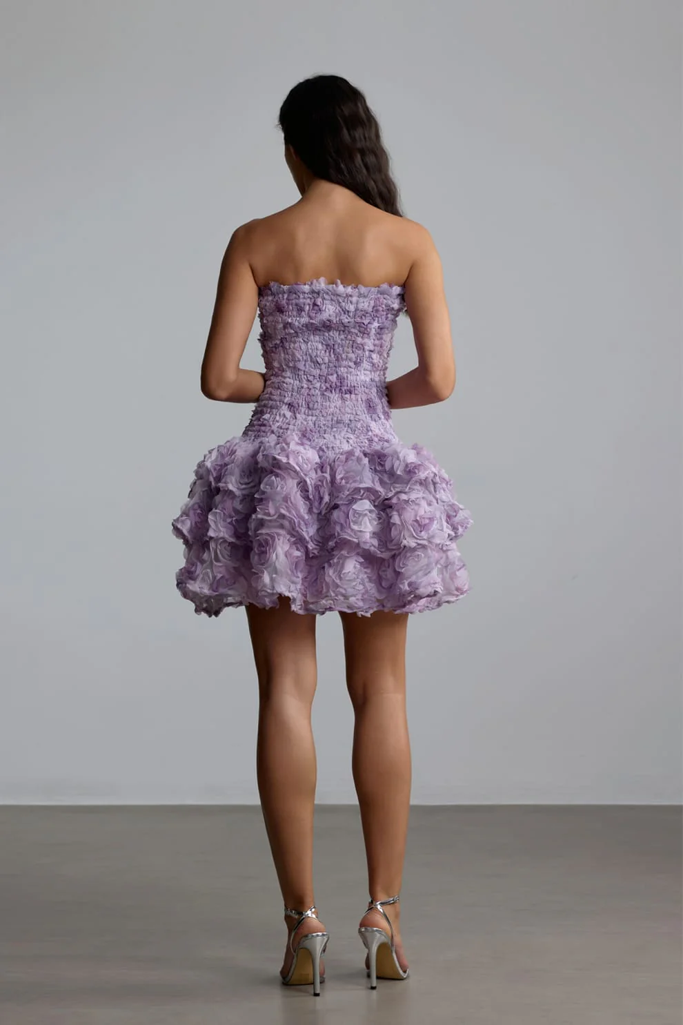 Marylene Floral 3D Folds Mini Dress - Image 5