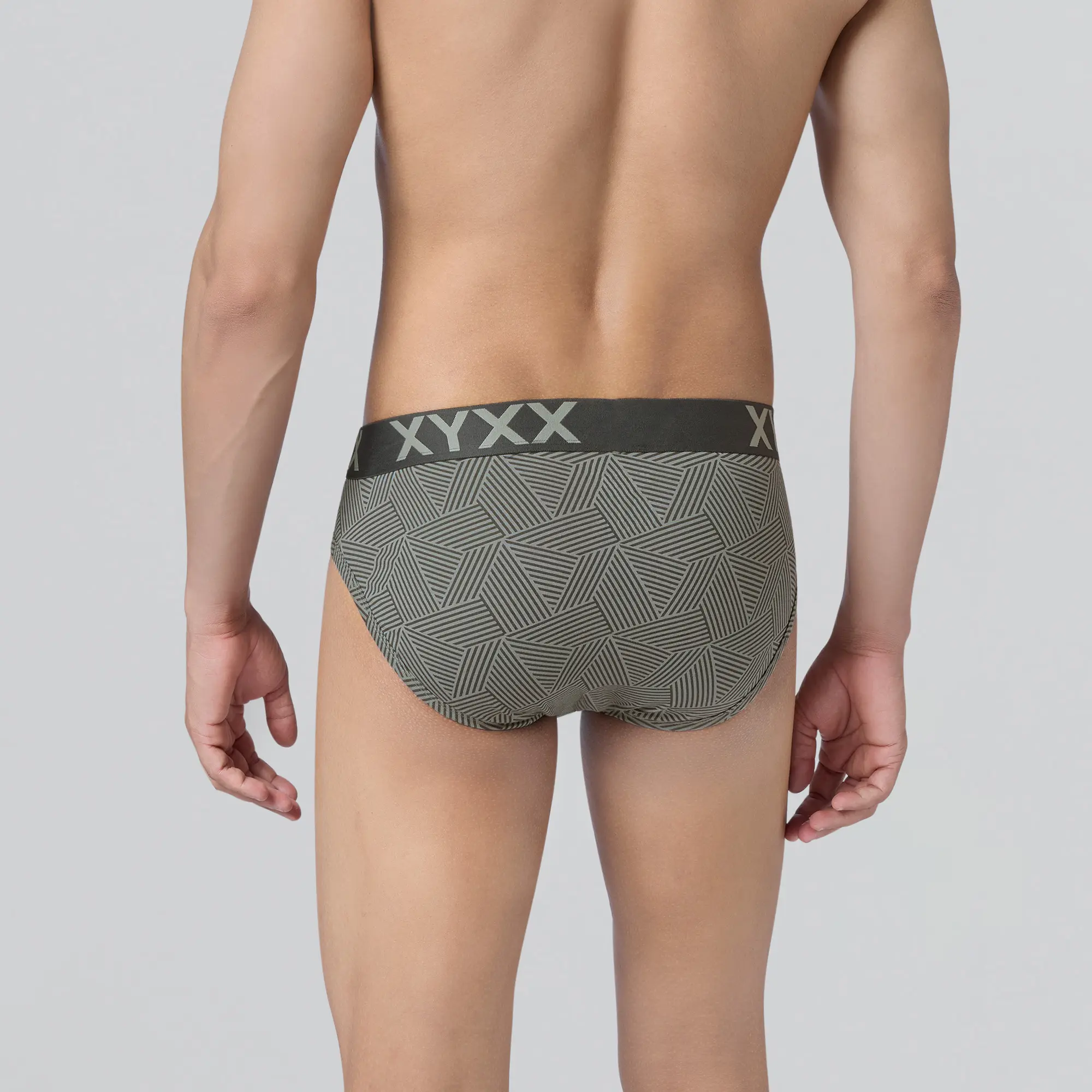Matrix Cotton-Modal Briefs Linear Grey - Image 5