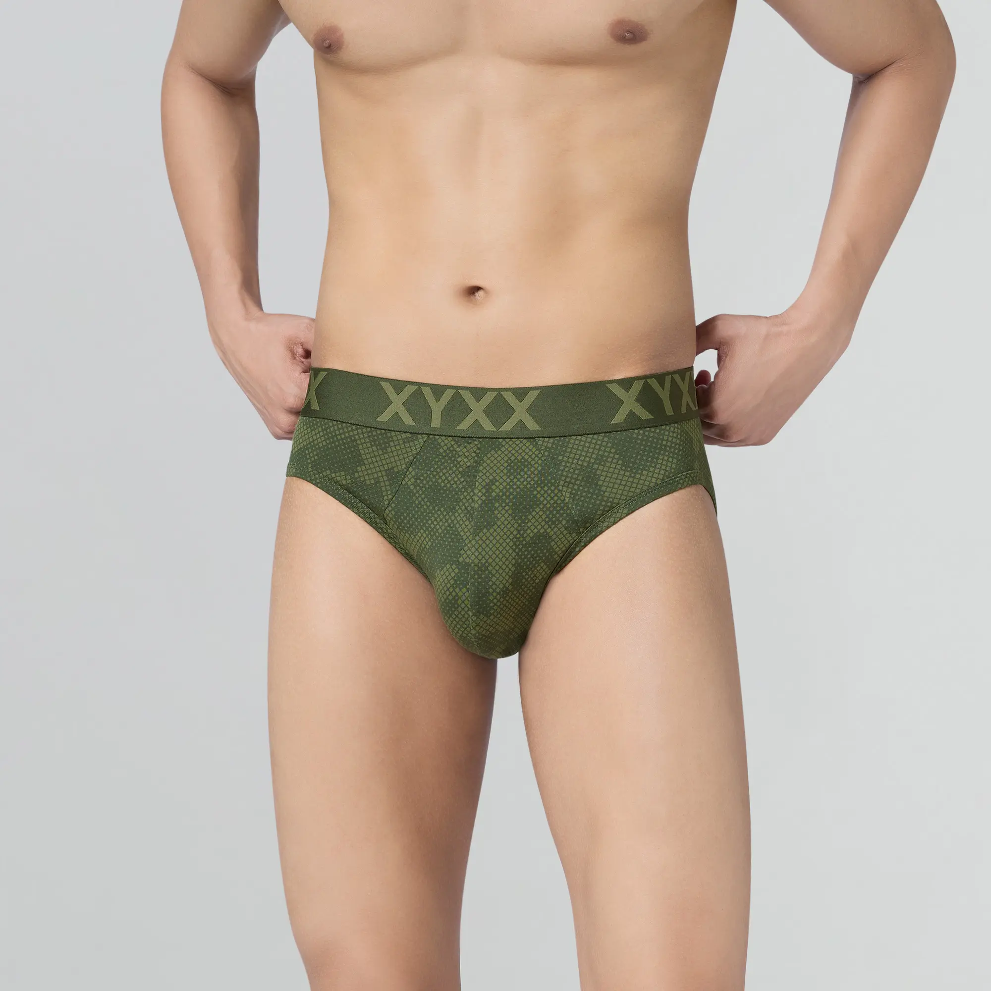 Matrix Cotton-Modal Briefs Olive Drift - Image 2