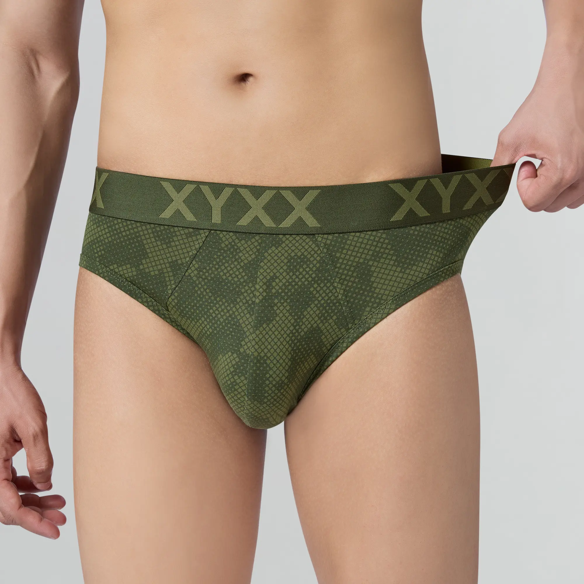 Matrix Cotton-Modal Briefs Olive Drift - Image 6