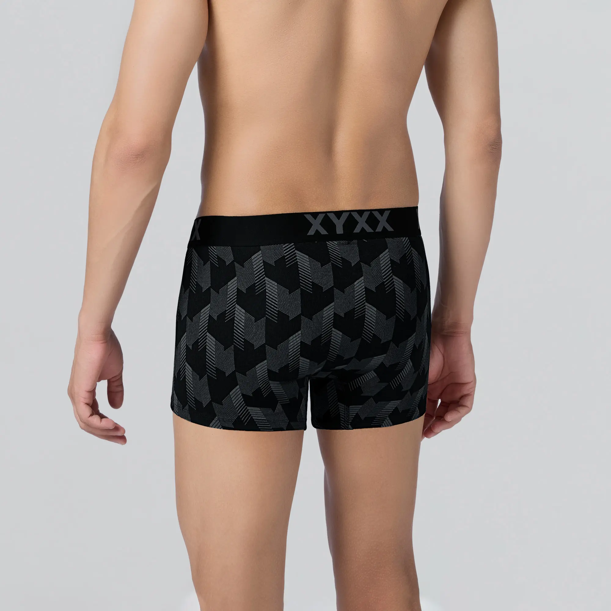 Matrix Cotton-Modal Trunks Chevron Black - Image 5