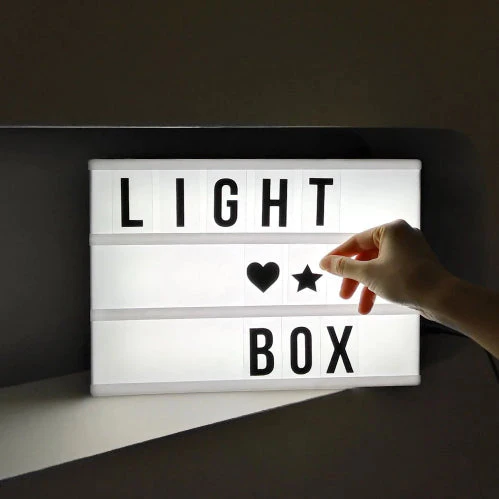 MBox: A4 LED Cinema Light Box with 96 Letters & Symbols, Custom Message Display Board for Home Décor, Gifting & Mood Lighting - Image 3