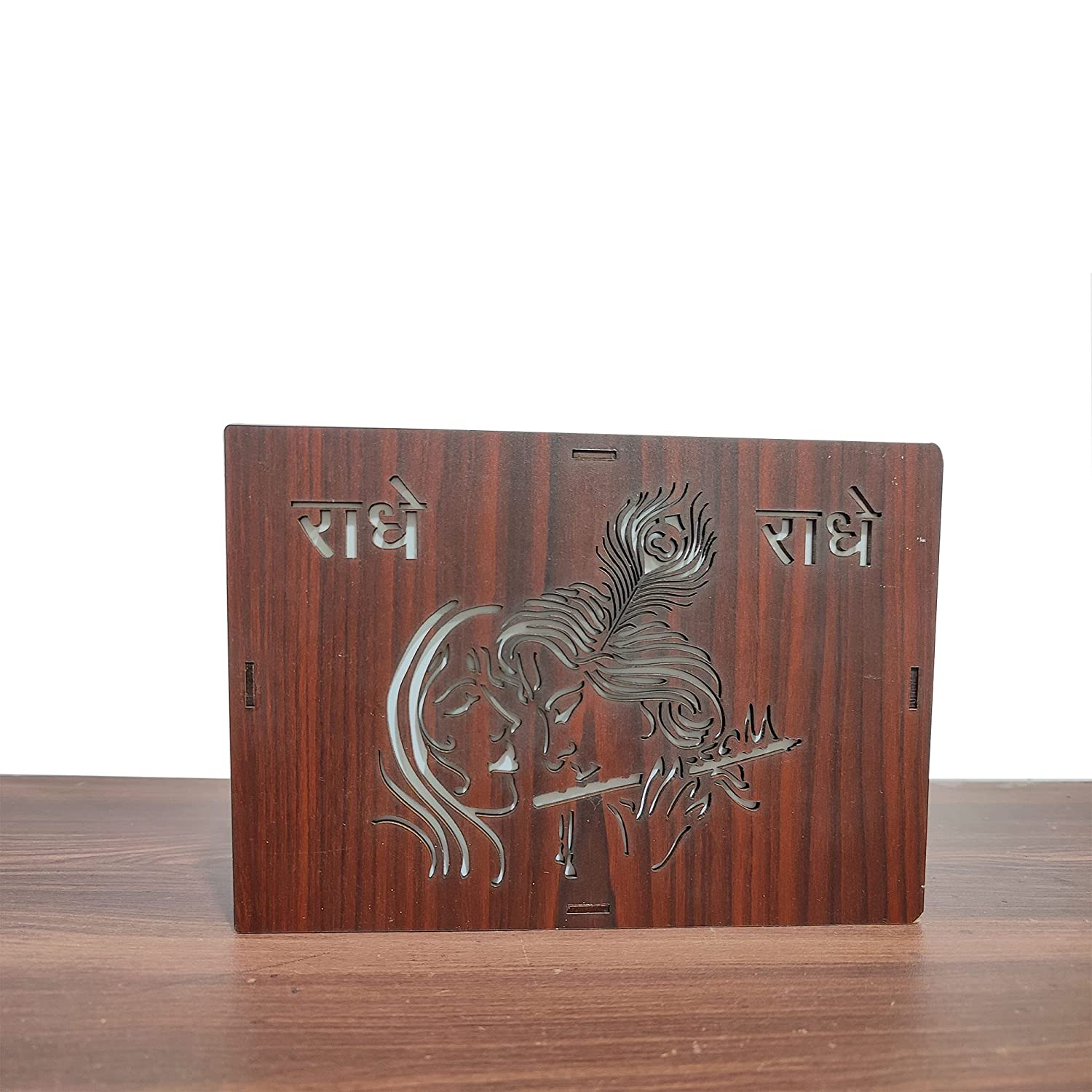 MDF Wood Art Work Led Frame Wooden Color with Laser Cut Finish - Image 2