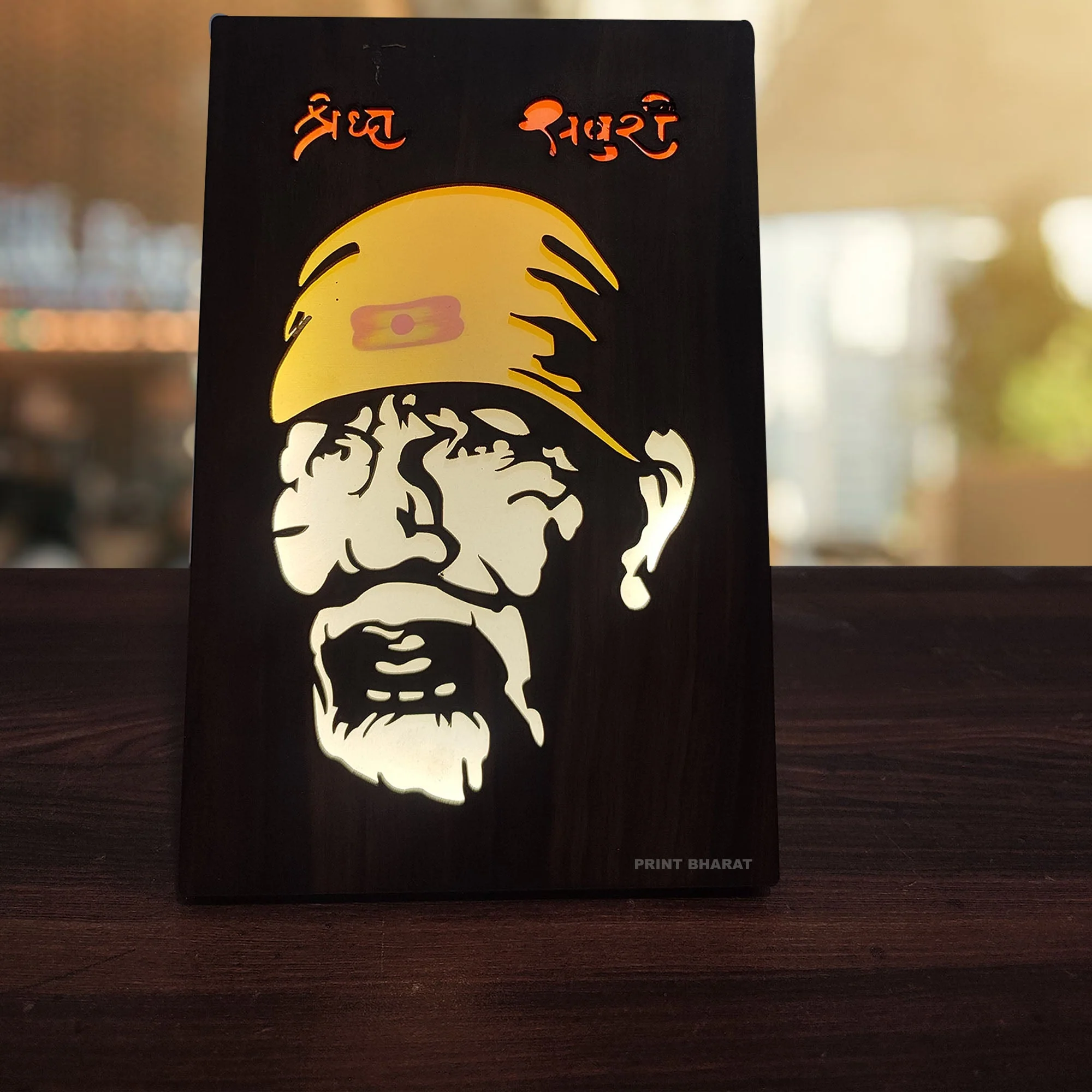 MDF Wood Art Work Led Frame Wooden Color with Laser Cut Finish - Image 35
