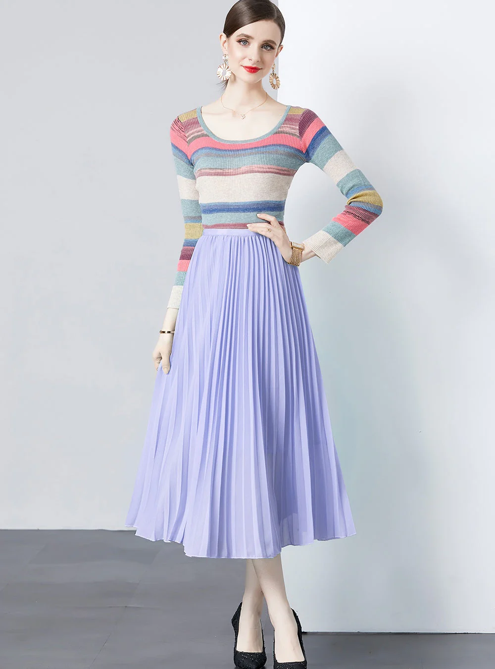 Meadow Pleated Skirt Set - Image 2