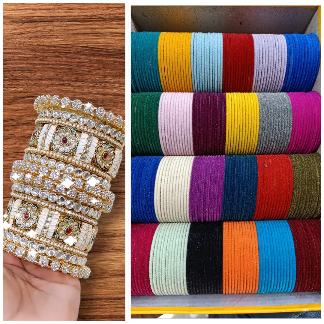 Meena Kari combo with bangles - Image 4