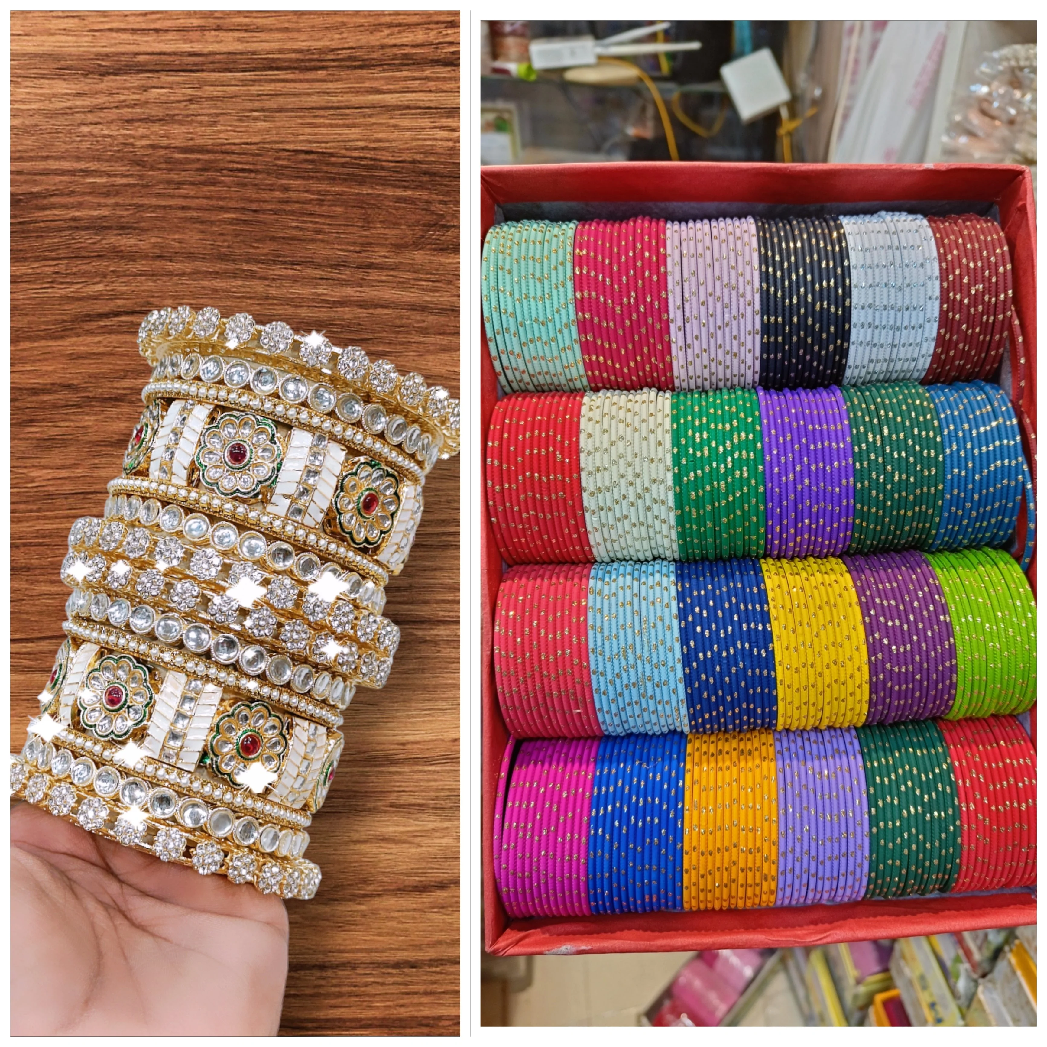 Meena Kari combo with bangles - Image 6
