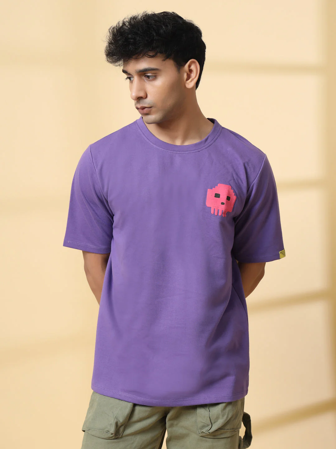 Men Game Over White Oversized Graphic T-shirt - Image 13