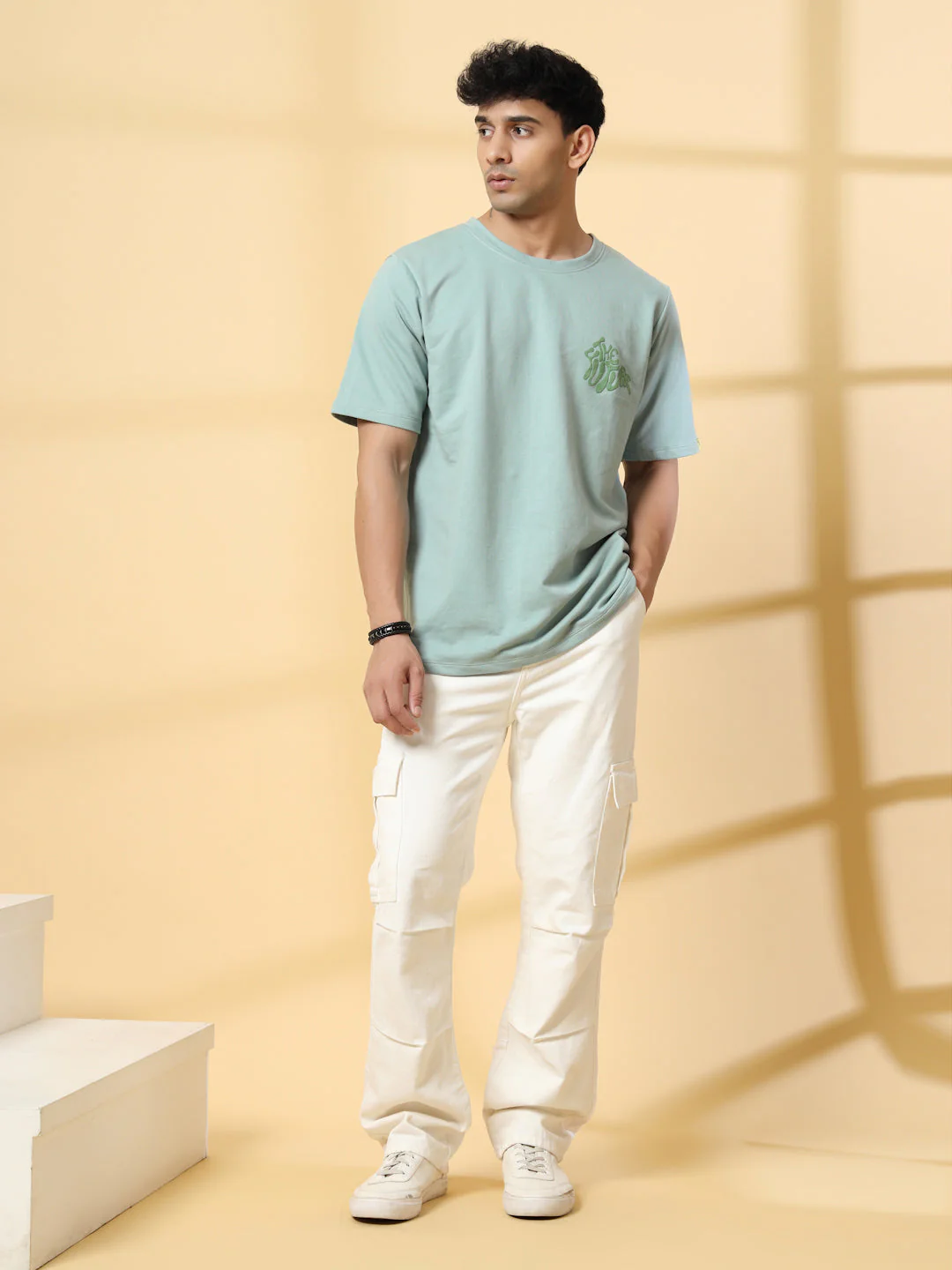 Men Jade Typography  Oversized T-shirt - Image 2