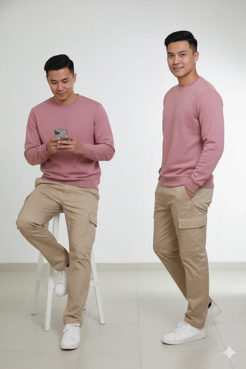 Men’s Solid Sweatshirt | Heavy 3-Thread Winter Sweatshirt | Warm & Comfortable - Image 10