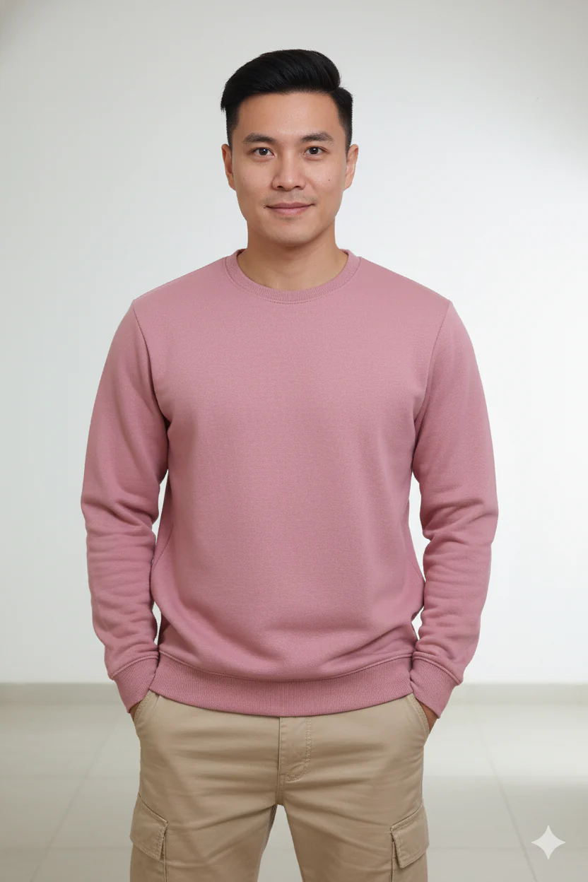 Men’s Solid Sweatshirt | Heavy 3-Thread Winter Sweatshirt | Warm & Comfortable - Image 7