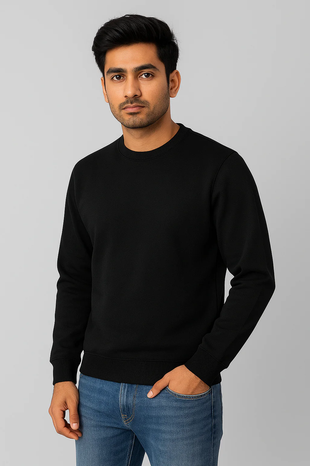 Men’s Solid Sweatshirt | Heavy 3-Thread Winter Sweatshirt | Warm & Comfortable - Image 9